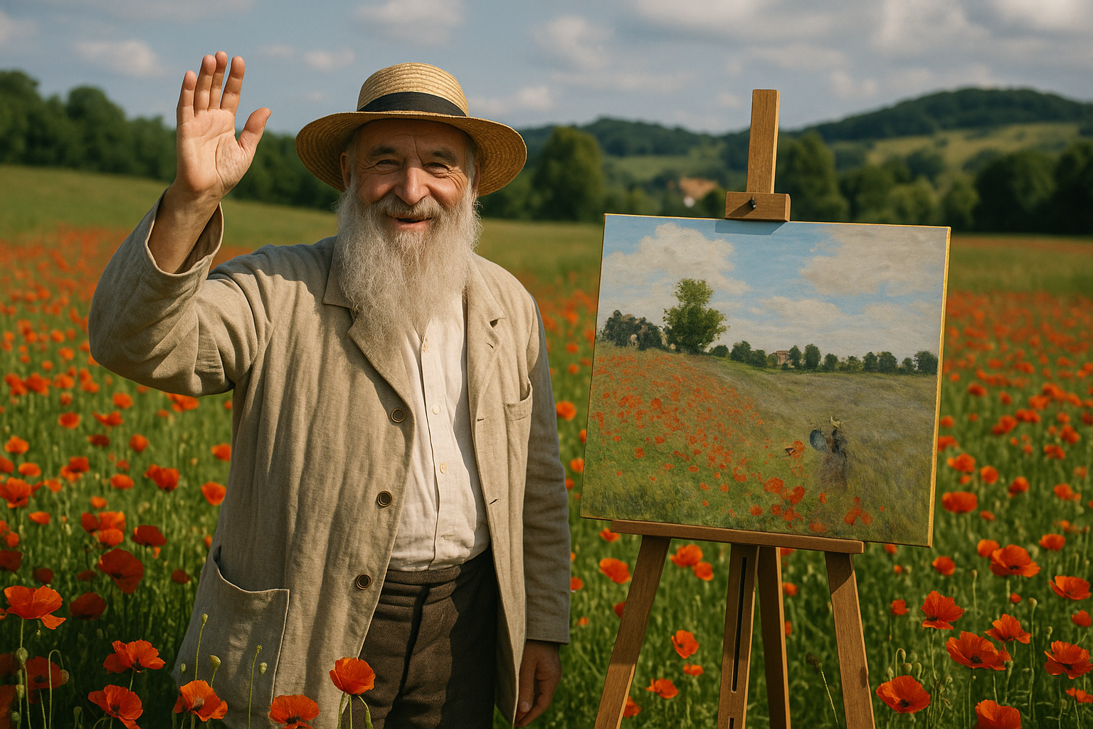 Claude Monet Impressionnisme avec la peinture des coquelicots