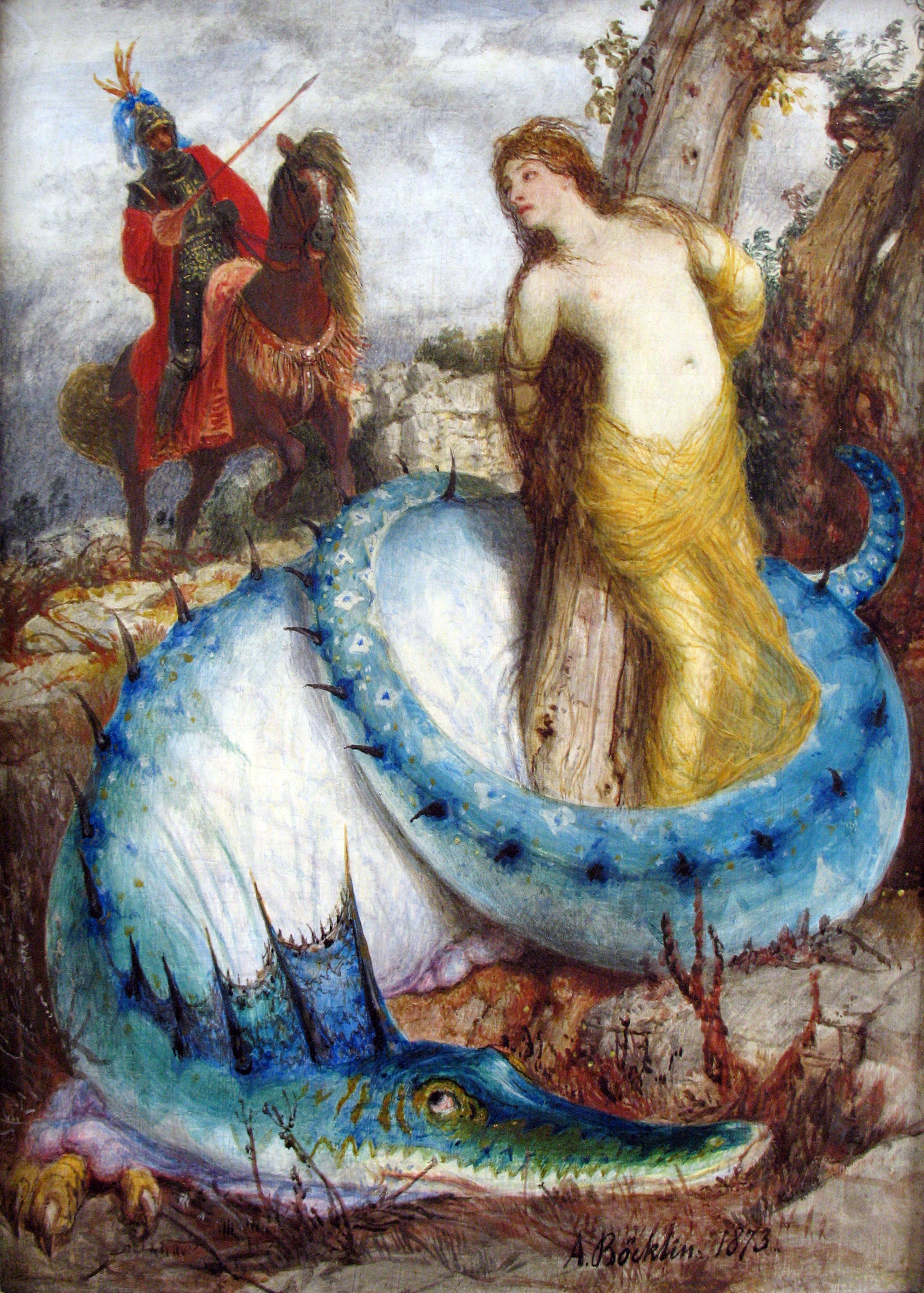 Roger libérant Angelica - Arnold Böcklin