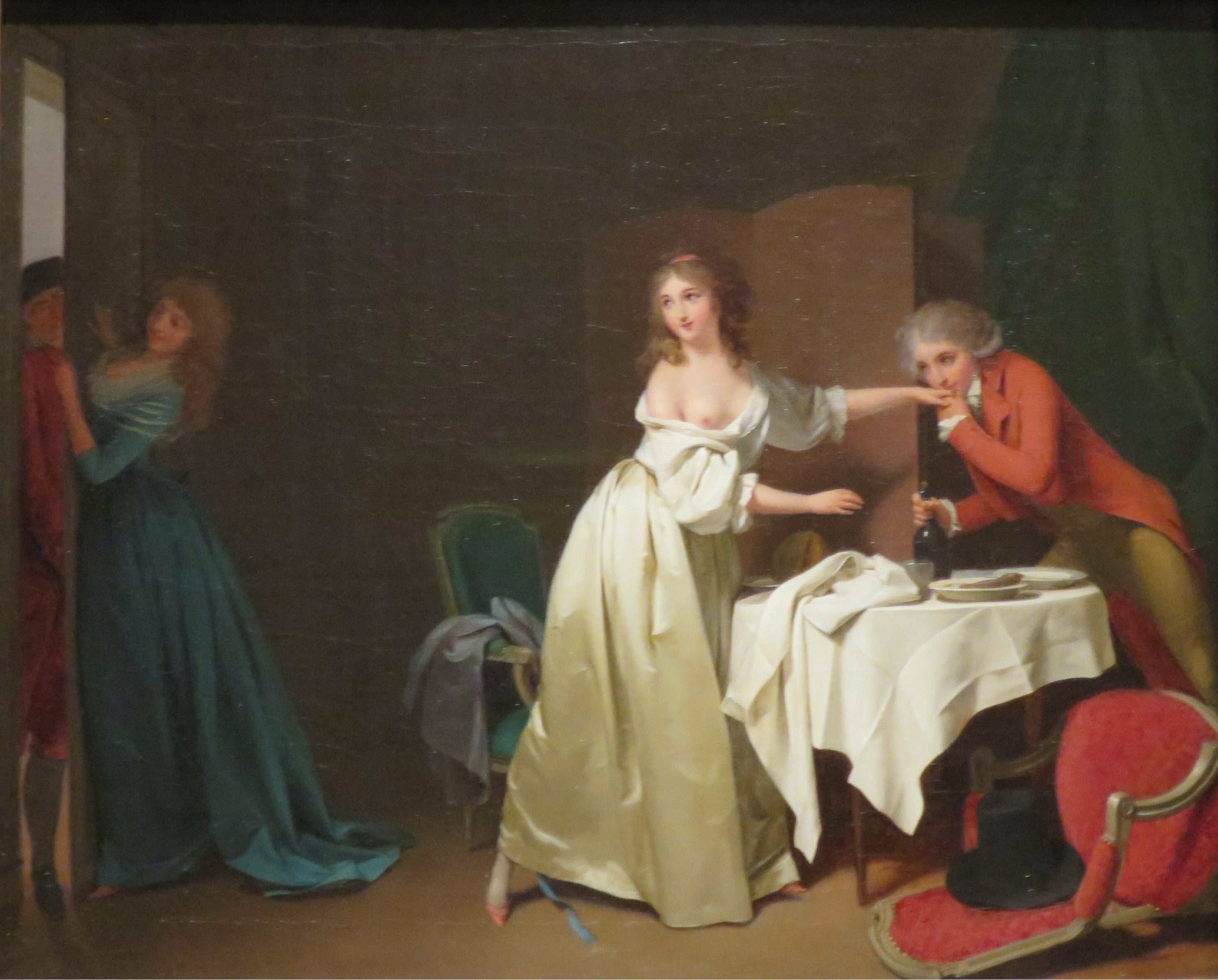 Le souper interrompu : "Pousse fort" - Louis-Léopold Boilly