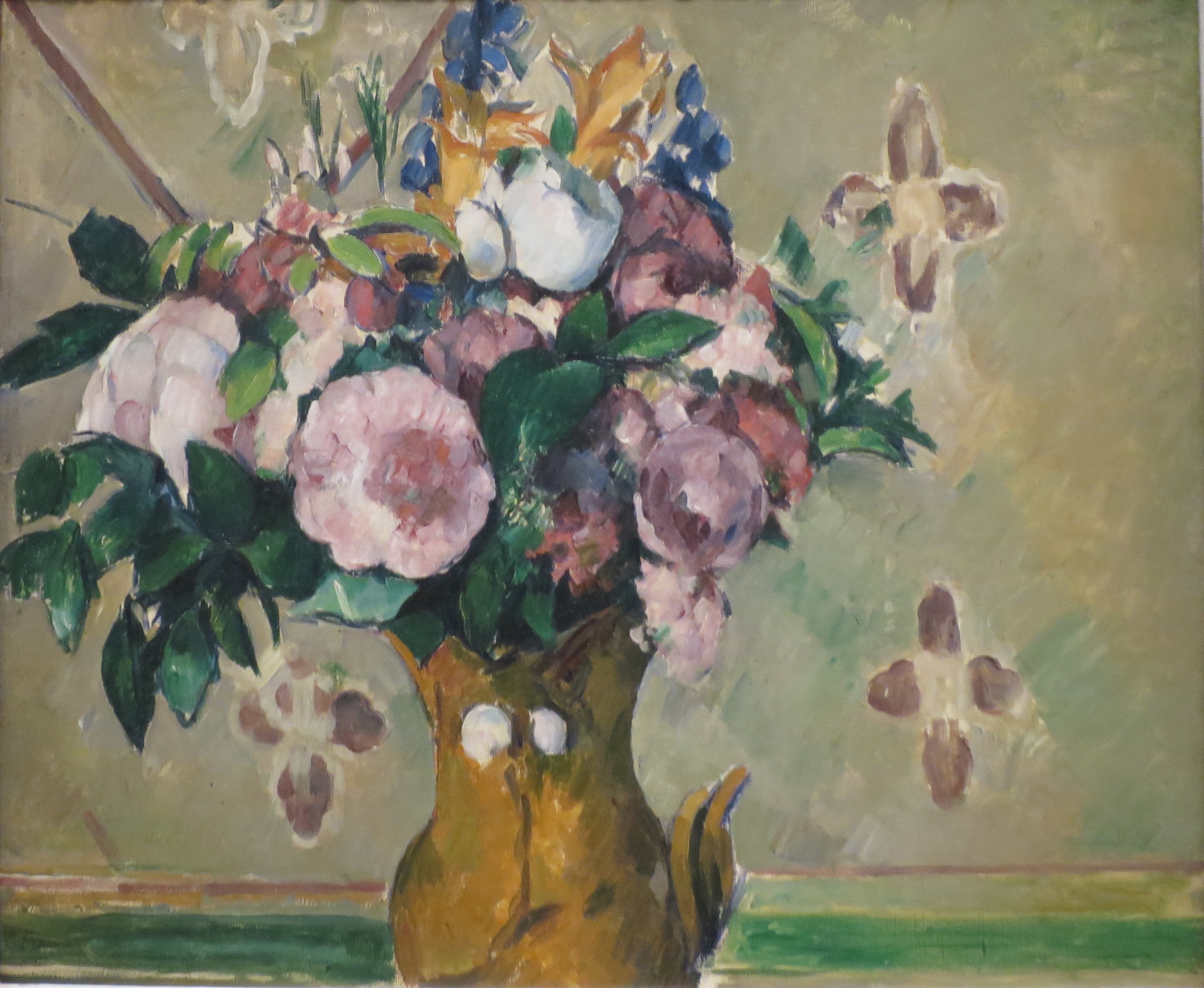 Reproduction du tableau « Fleurs dans un vase rouge - Paul Cézanne » par Alpha Reproduction en peinture à l’huile