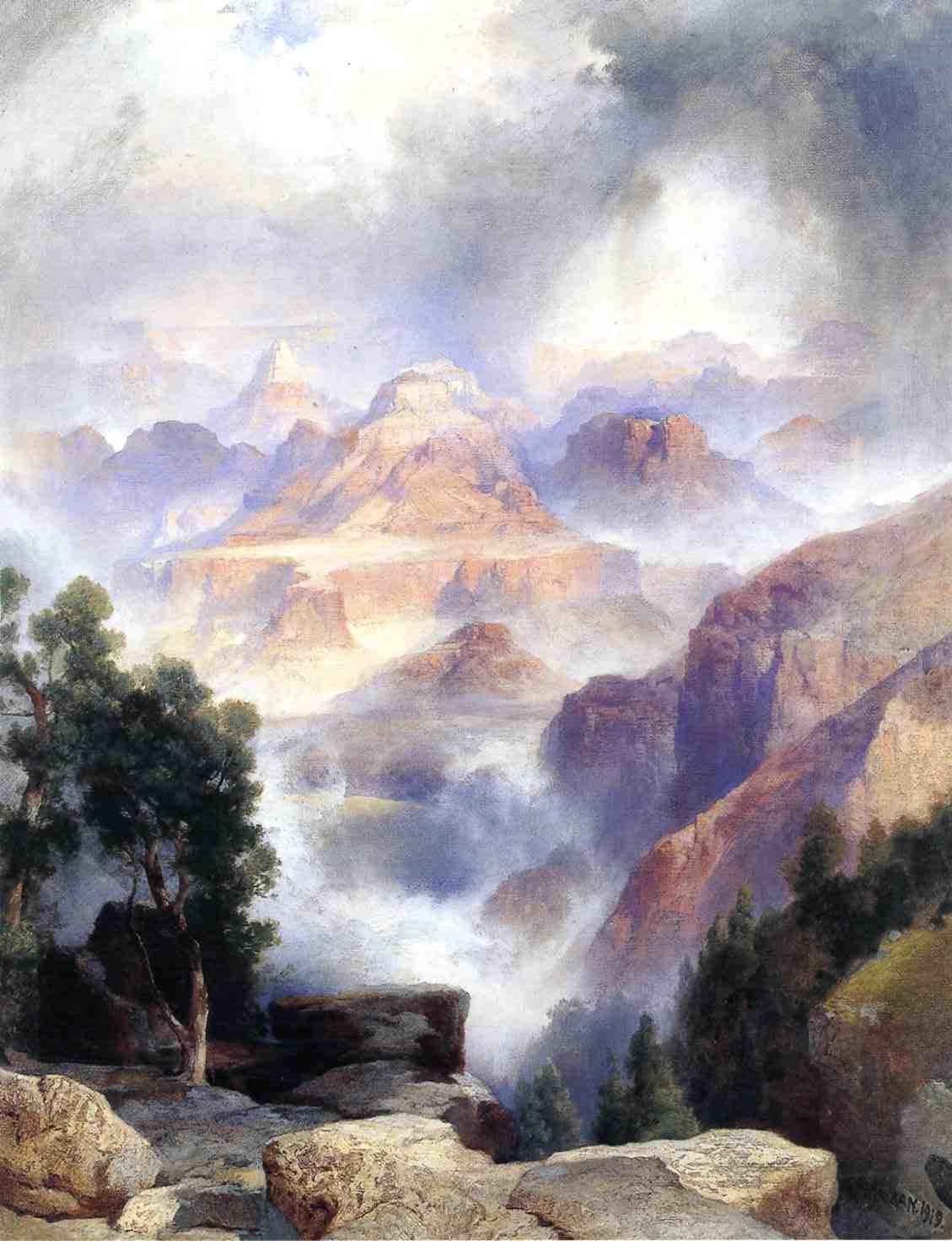 Une journée pluvieuse, Grand Canyon - Thomas Moran