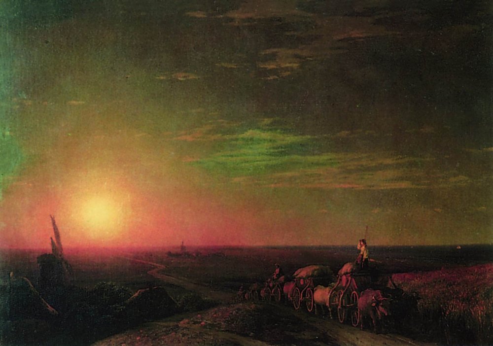Wagons Chumaks - Ivan Aïvazovski