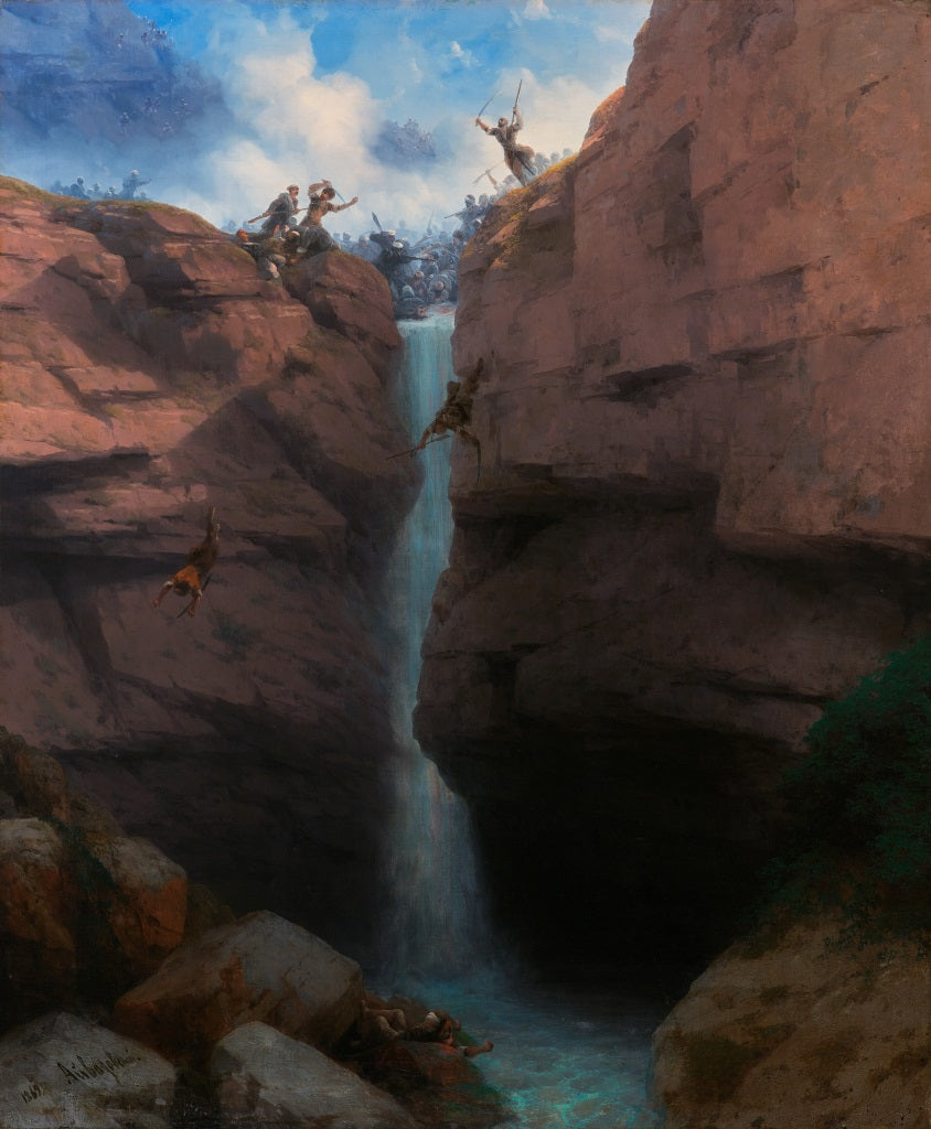 Affrontements entre les Chirvans et les Mourides à Gunib - Ivan Aïvazovski