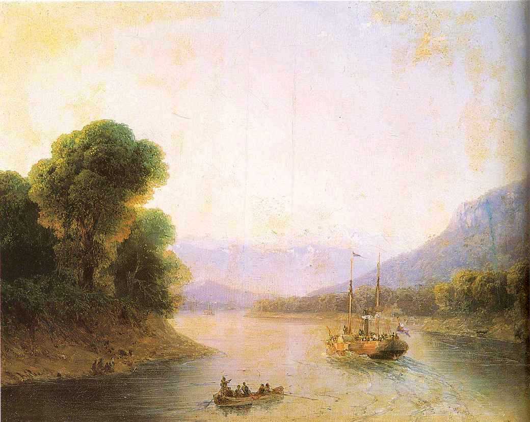 Les rivières fluviales en Géorgie - Ivan Aïvazovski