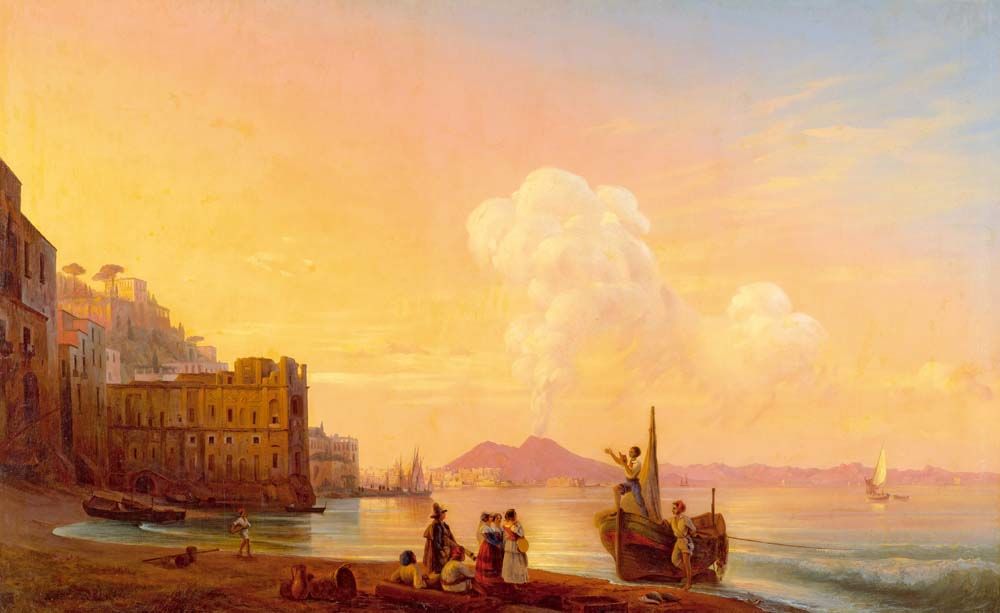 Naples avec un poète parmi les pêcheurs - Ivan Aïvazovski