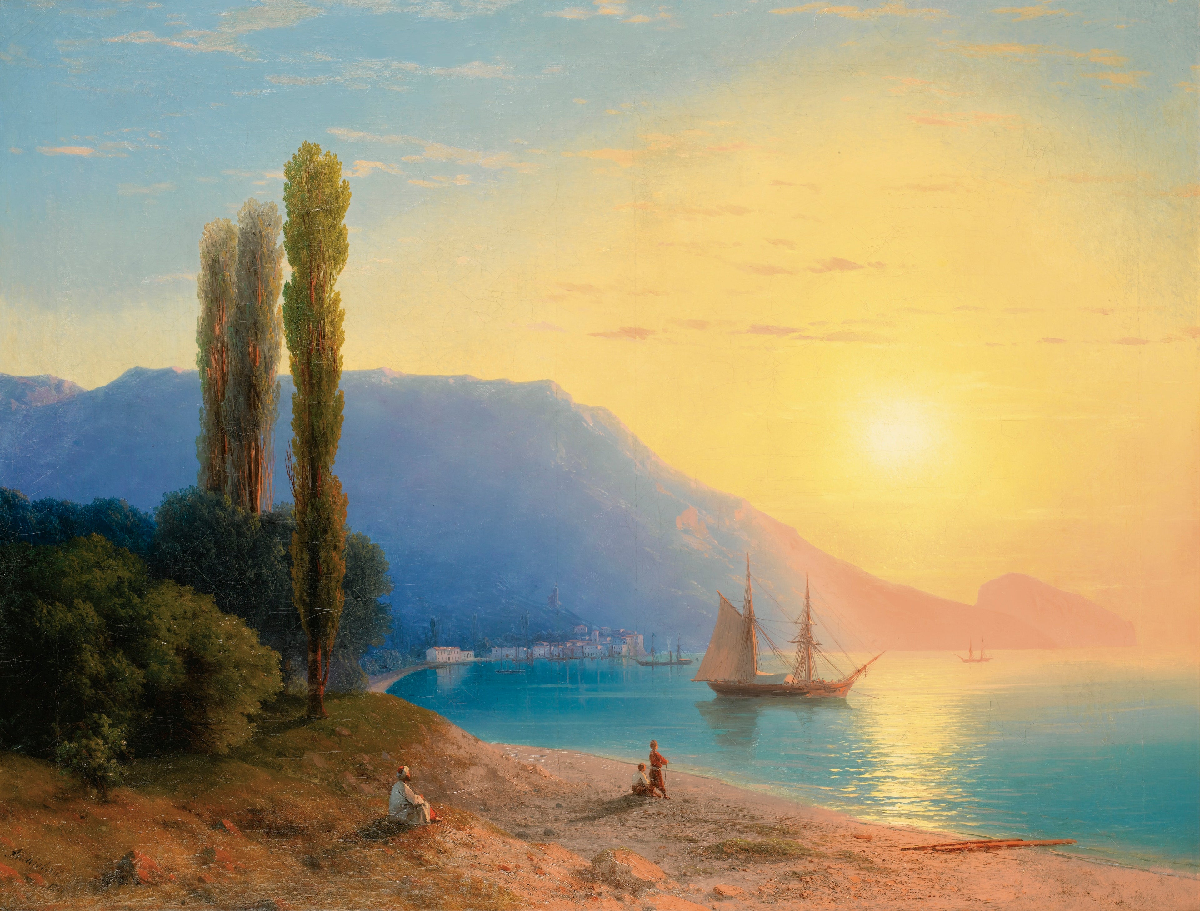Coucher de soleil sur Yalta - Ivan Aïvazovski