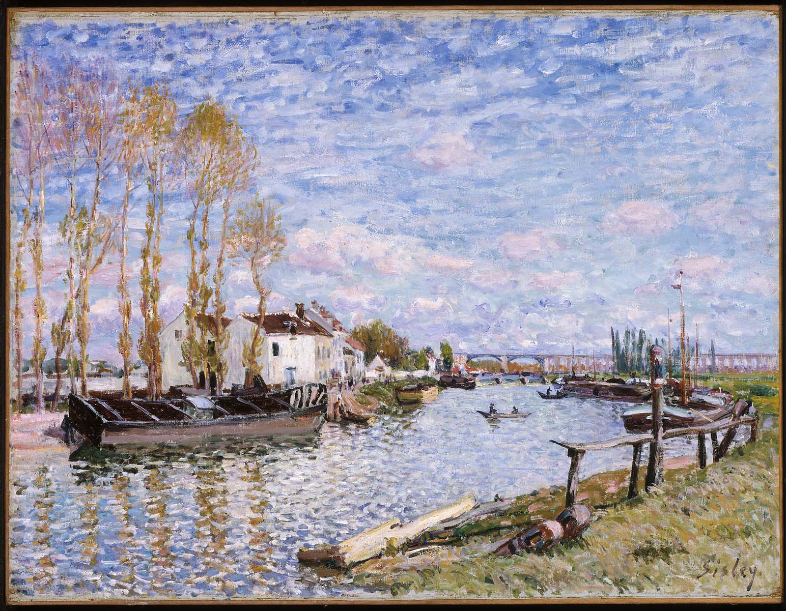 Reproduction du tableau « Le Loing à Saint-Mammès - Alfred Sisley » par Alpha Reproduction en peinture à l’huile