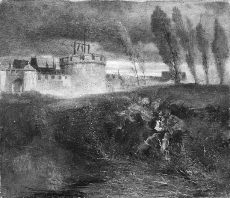 Paysage avec château - Arnold Böcklin