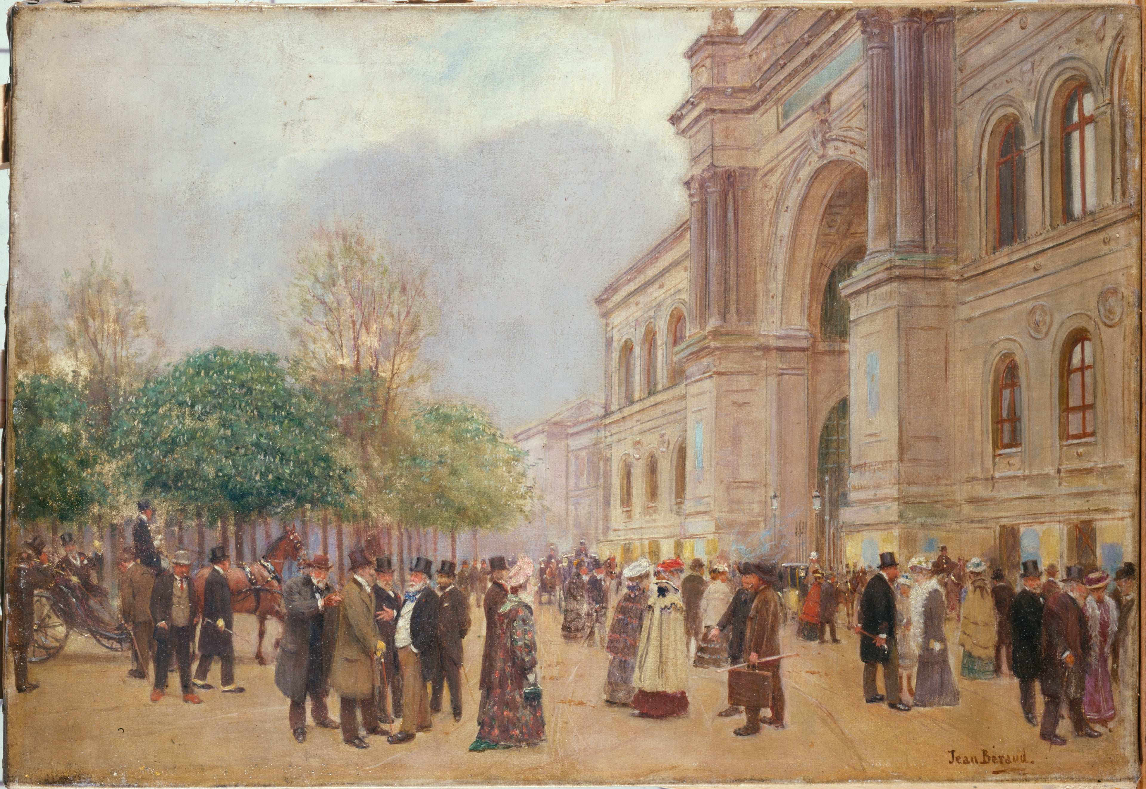 La sortie du Salon, au Palais de l'Industrie - Jean Béraud