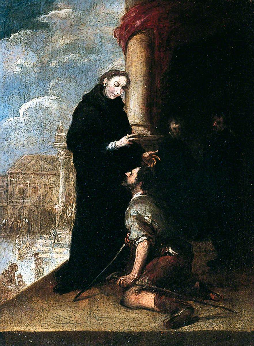 Saint Thomas de Villanueva guérissant un boiteux - Bartolomé Esteban Murillo