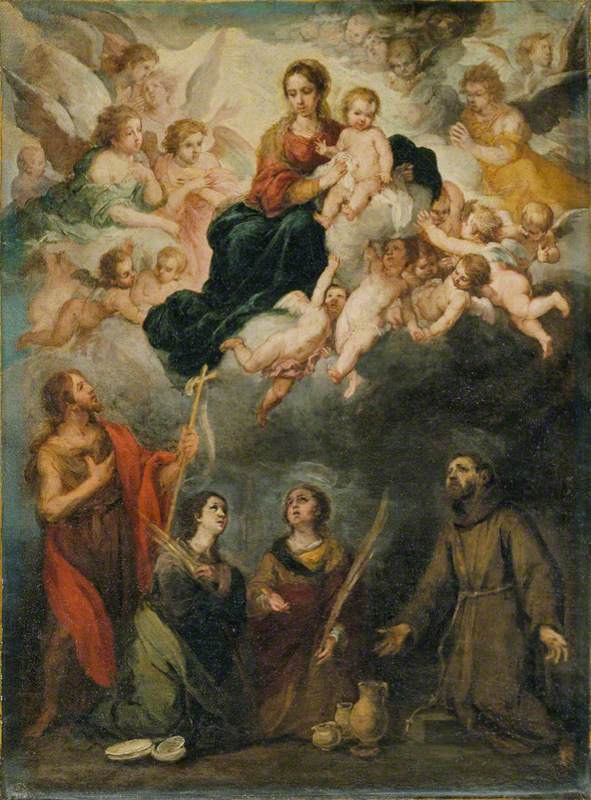La Vierge à l'Enfant avec des saints - Bartolomé Esteban Murillo