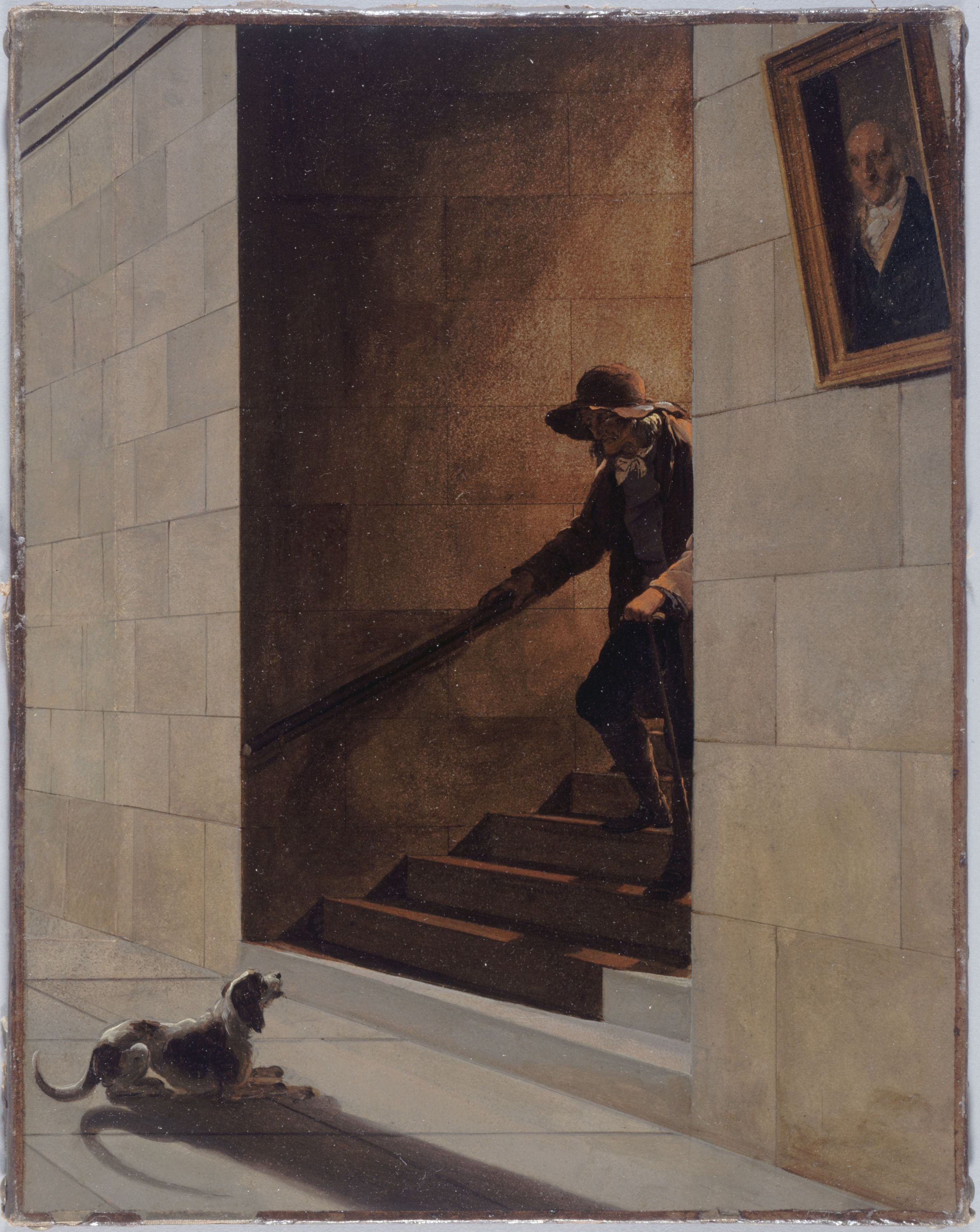 La Descente de l'escalier - Louis-Léopold Boilly