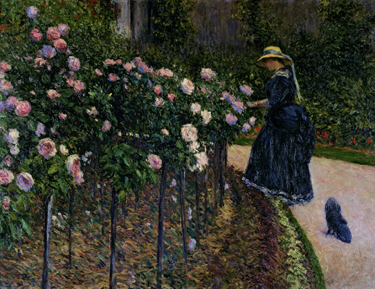 Reproduction du tableau « Roses dans le jardin au Petit Gennevilliers - Gustave Caillebotte » par Alpha Reproduction en peinture à l’huile