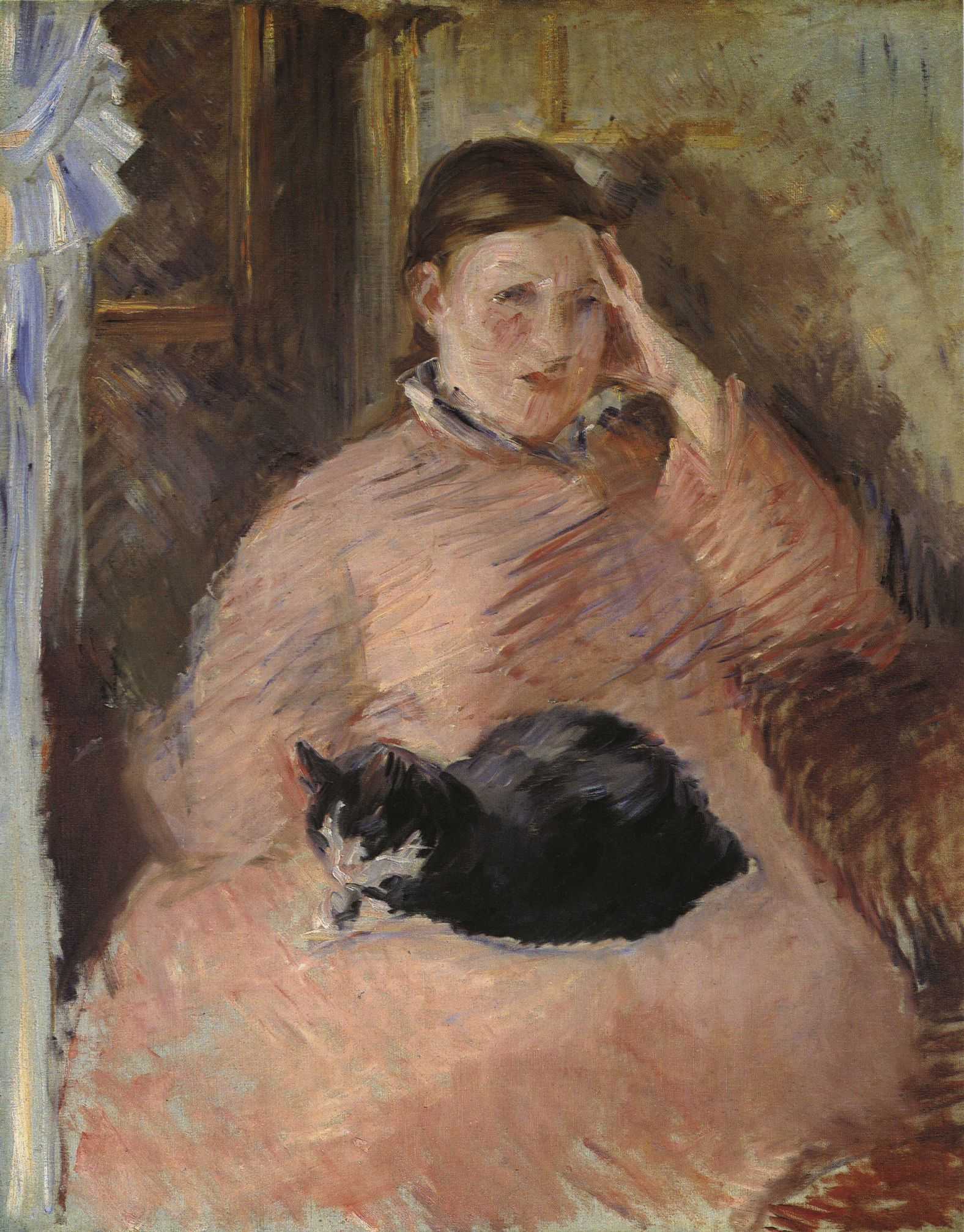 Reproduction du tableau « La Femme au chat - Édouard Manet » par Alpha Reproduction en peinture à l’huile