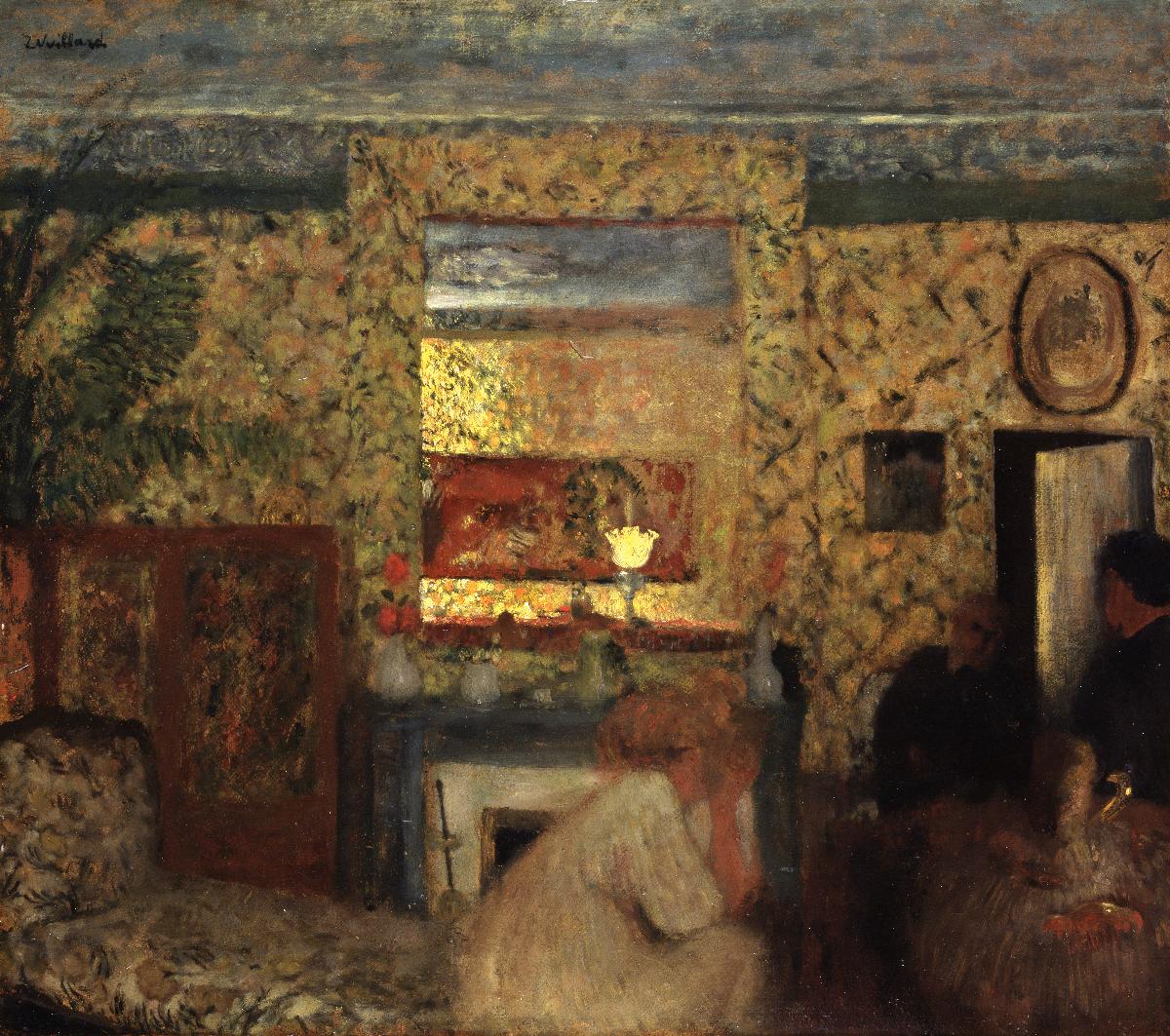 Dans le Salon chez les Natanson à Villeneuve-sur-Yonne - Édouard Vuillard