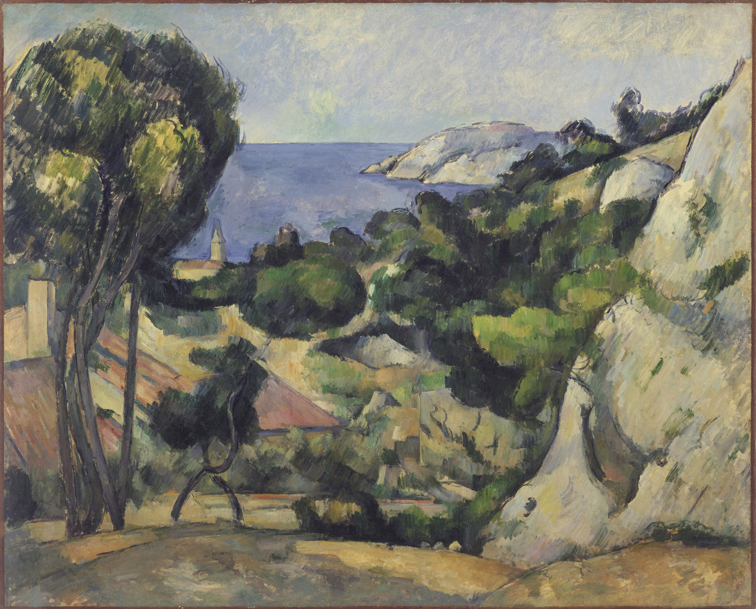Reproduction du tableau « L'Estaque - Paul Cézanne » par Alpha Reproduction en peinture à l’huile
