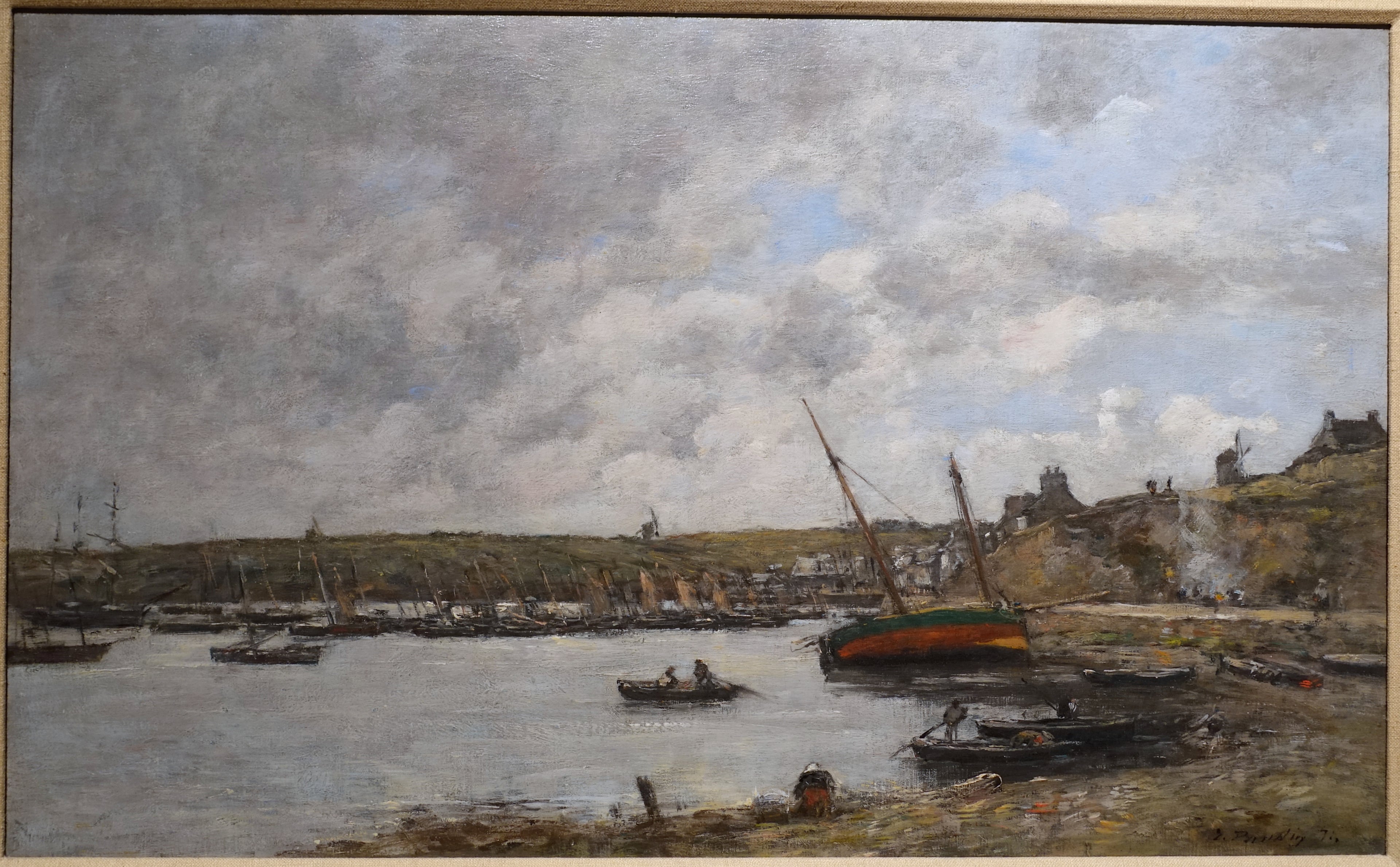 Reproduction du tableau « Port de Camaret - Eugène Boudin » par Alpha Reproduction en peinture à l’huile