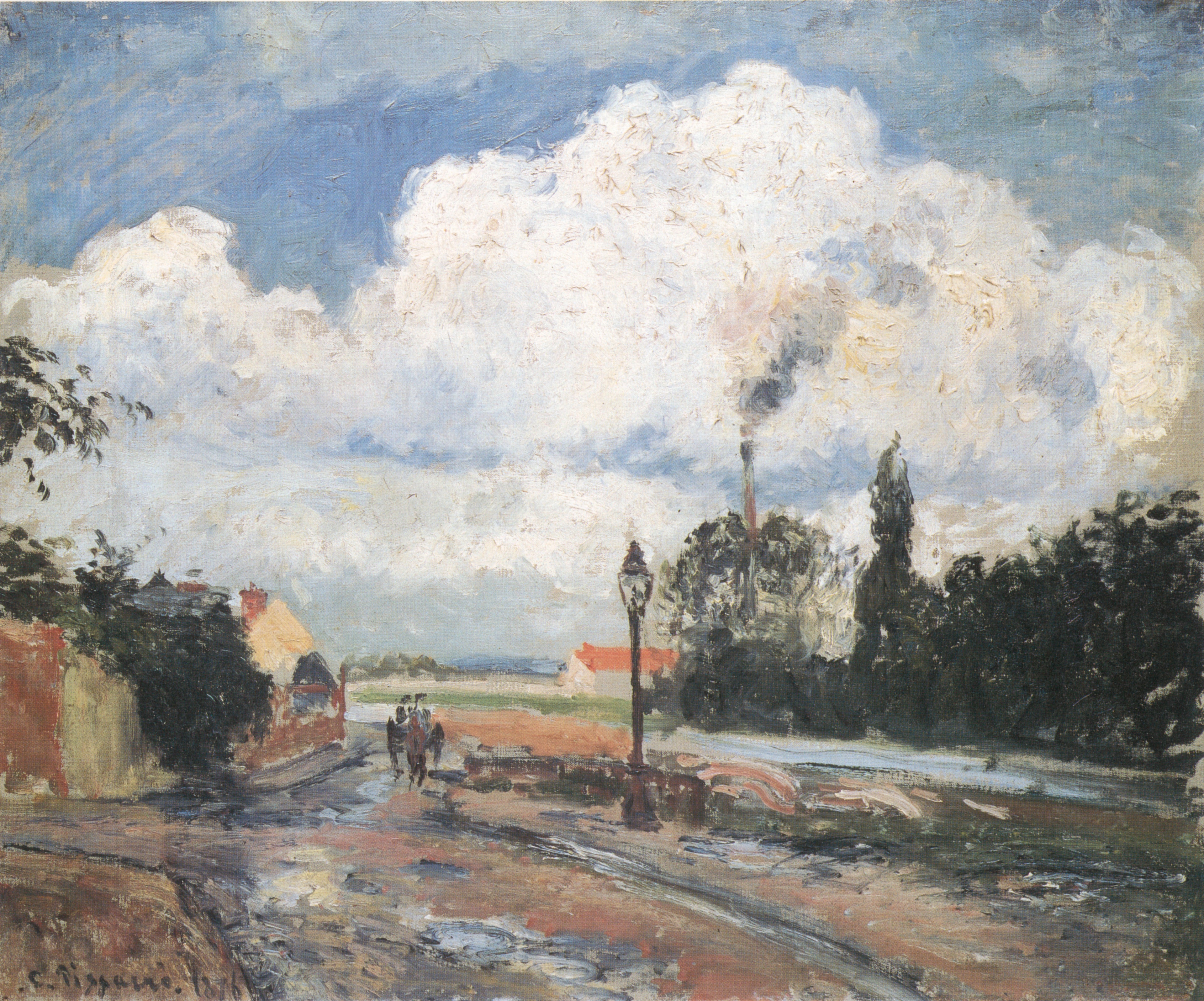 Reproduction du tableau « Le Quai du Pothuis à Pontoise après la pluie - Camille Pissarro » par Alpha Reproduction en peinture à l’huile