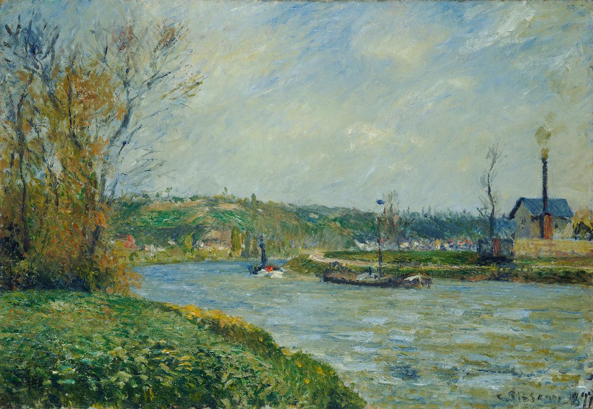 Reproduction du tableau « Bords de l'Oise près de Pontoise - Camille Pissarro » par Alpha Reproduction en peinture à l’huile