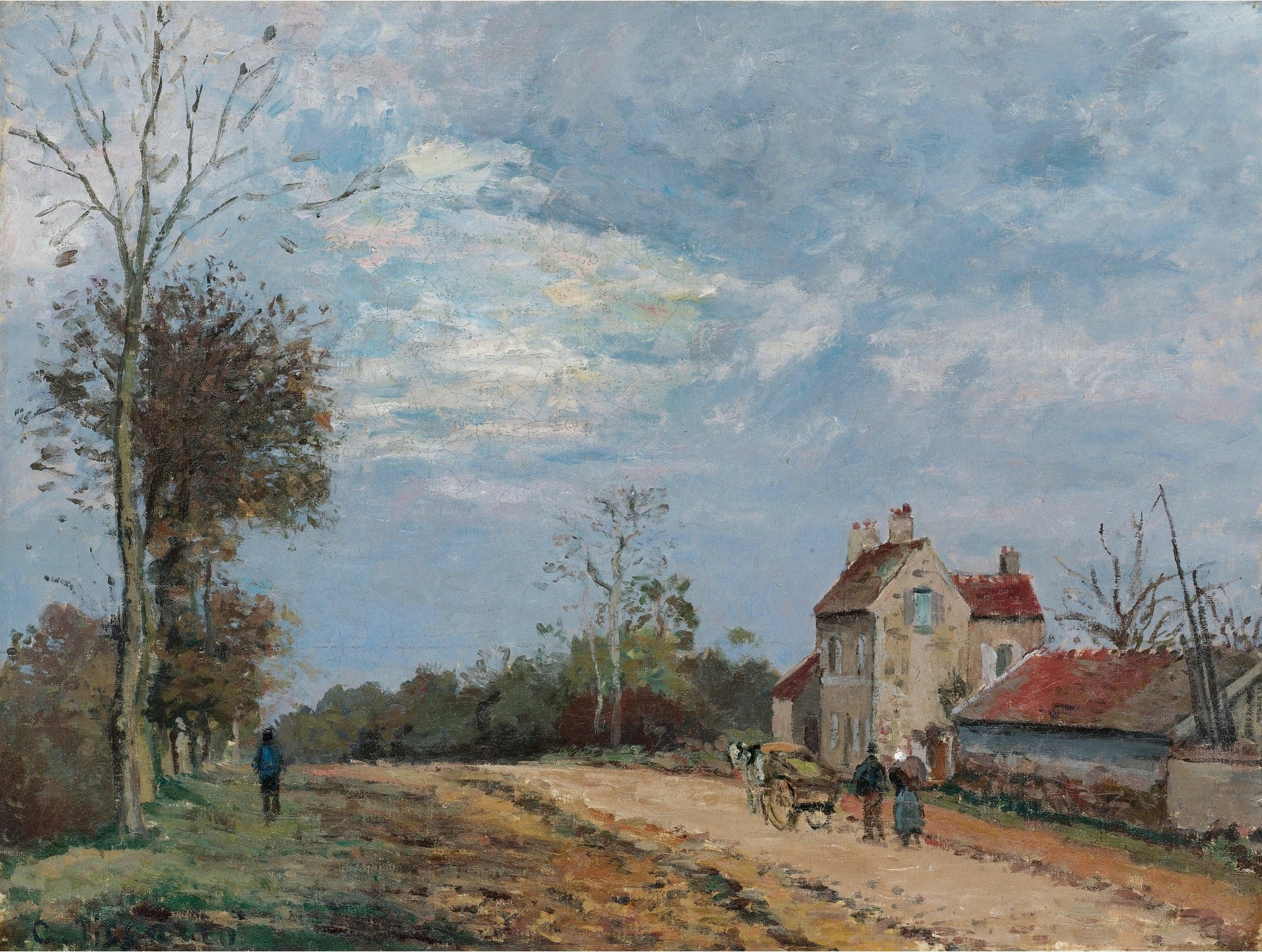 Reproduction du tableau « La Maison de monsieur Musy, route de Marly, Louveciennes - Camille Pissarro » par Alpha Reproduction en peinture à l’huile