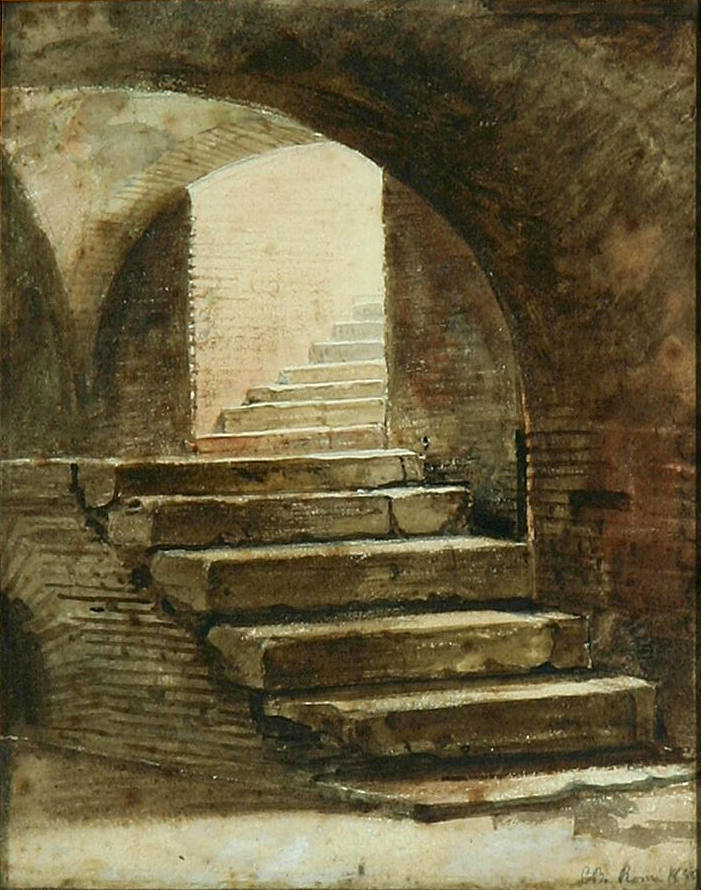 Un escalier à Rome. - Carl Heinrich Bloch