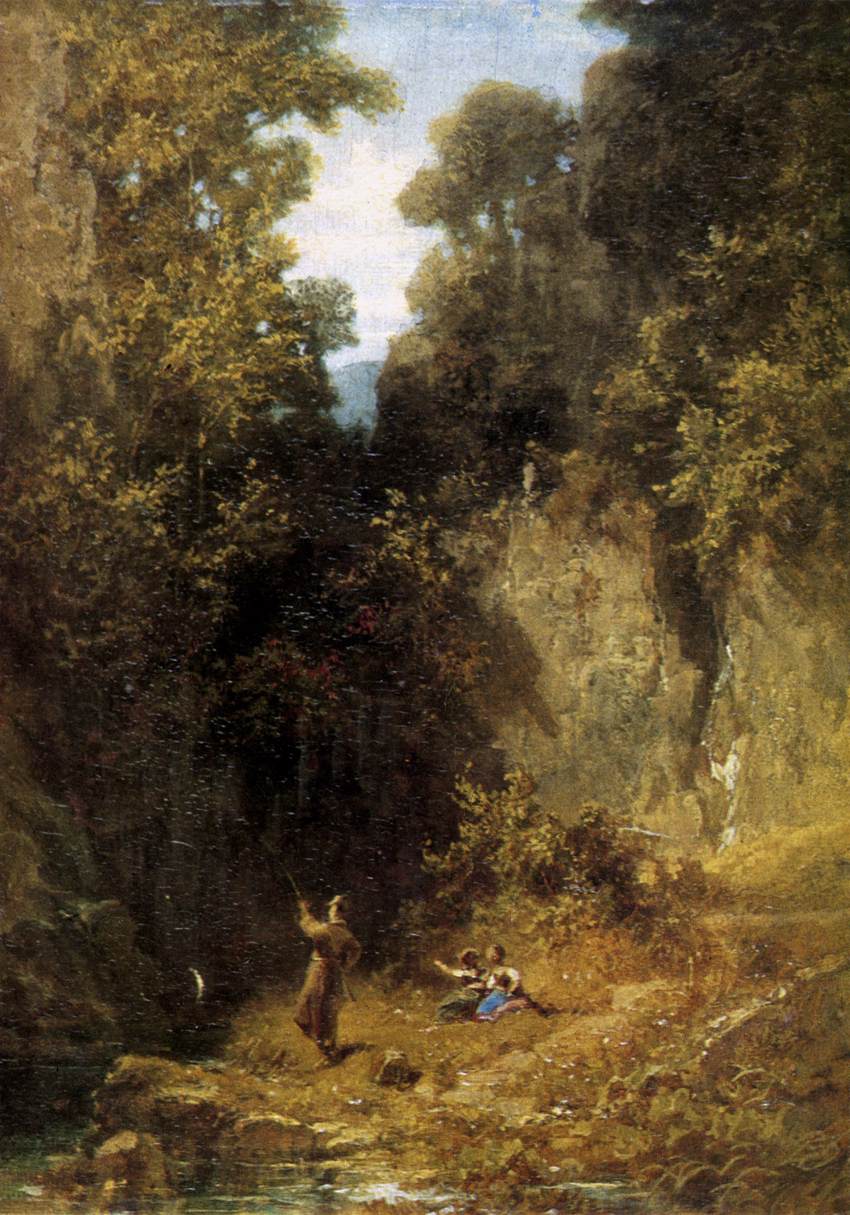 Le pêcheur - Carl Spitzweg