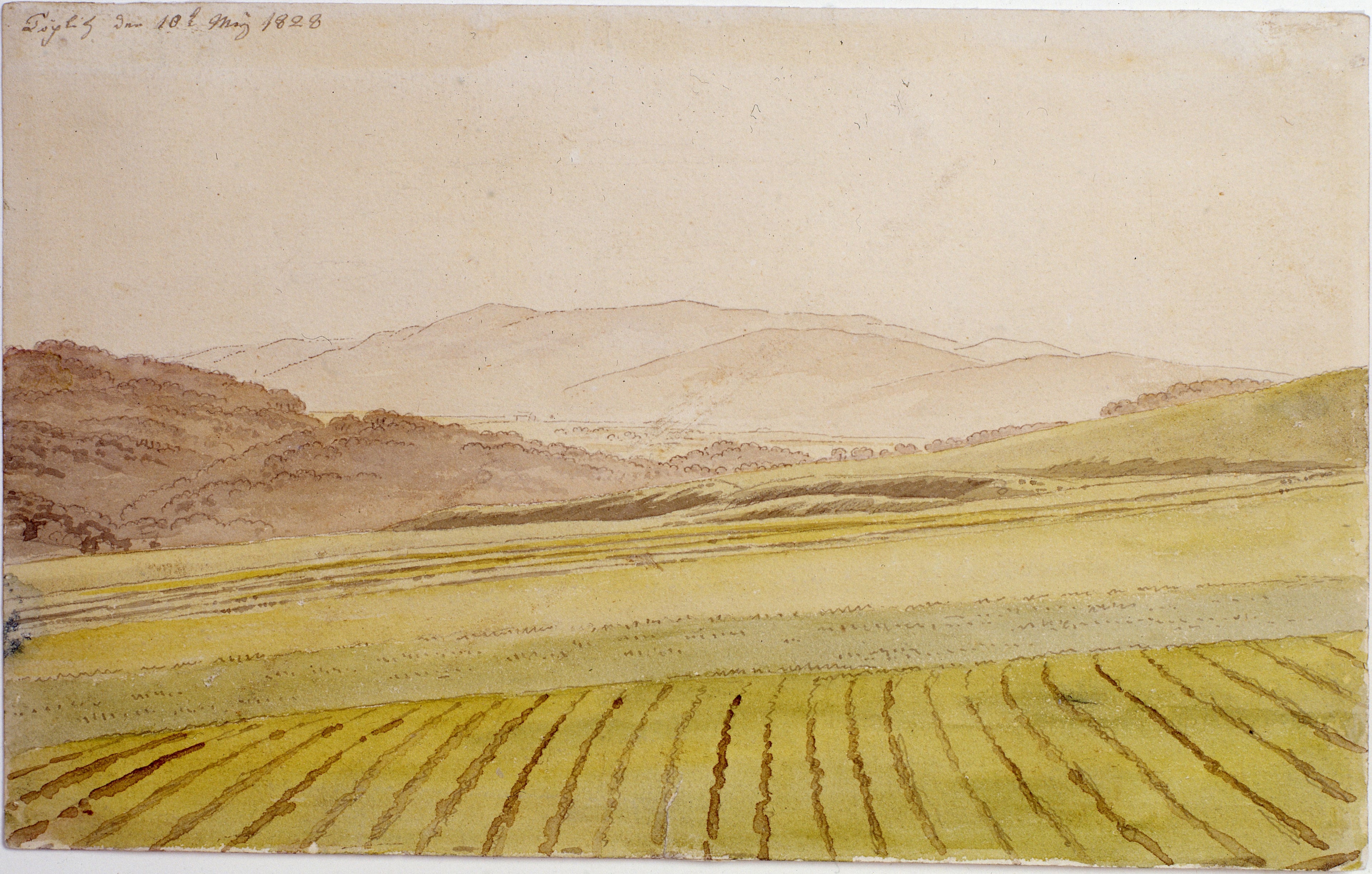 Reproduction du tableau « Paysage de Bohême - Caspar David Friedrich » par Alpha Reproduction en peinture à l’huile