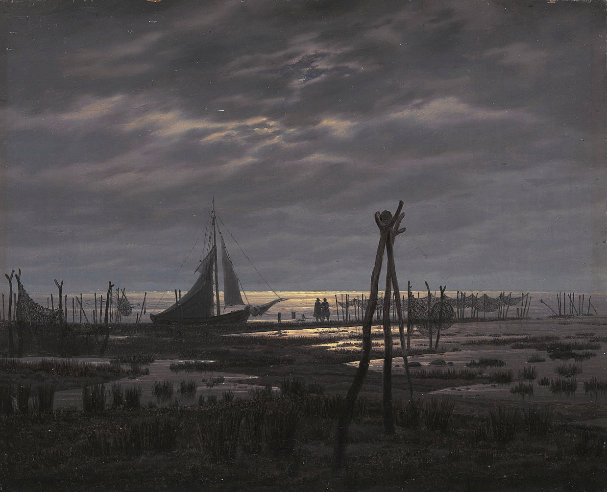 Reproduction du tableau « Plage marécageuse - Caspar David Friedrich » par Alpha Reproduction en peinture à l’huile