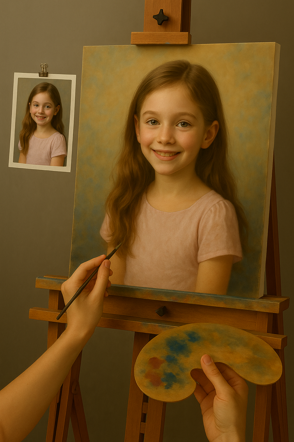 🎨 Персонализированная детская картина – уникальная масляная живопись