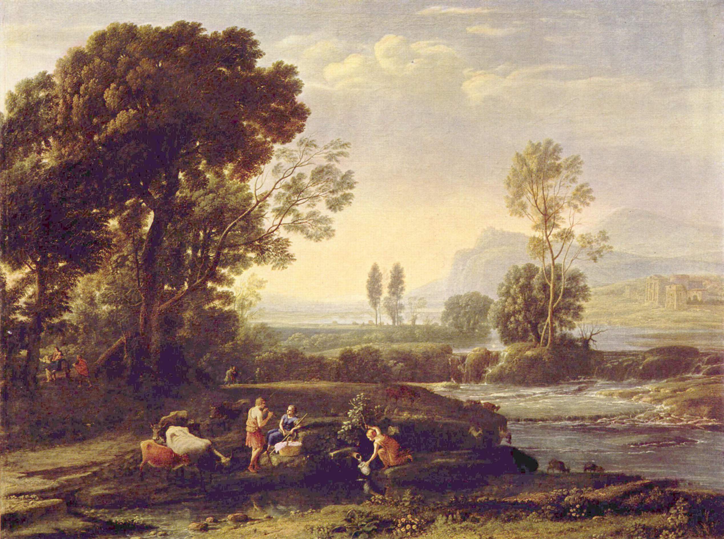 Paysage avec le repos pendant la fuite en Égypte - Claude Lorrain
