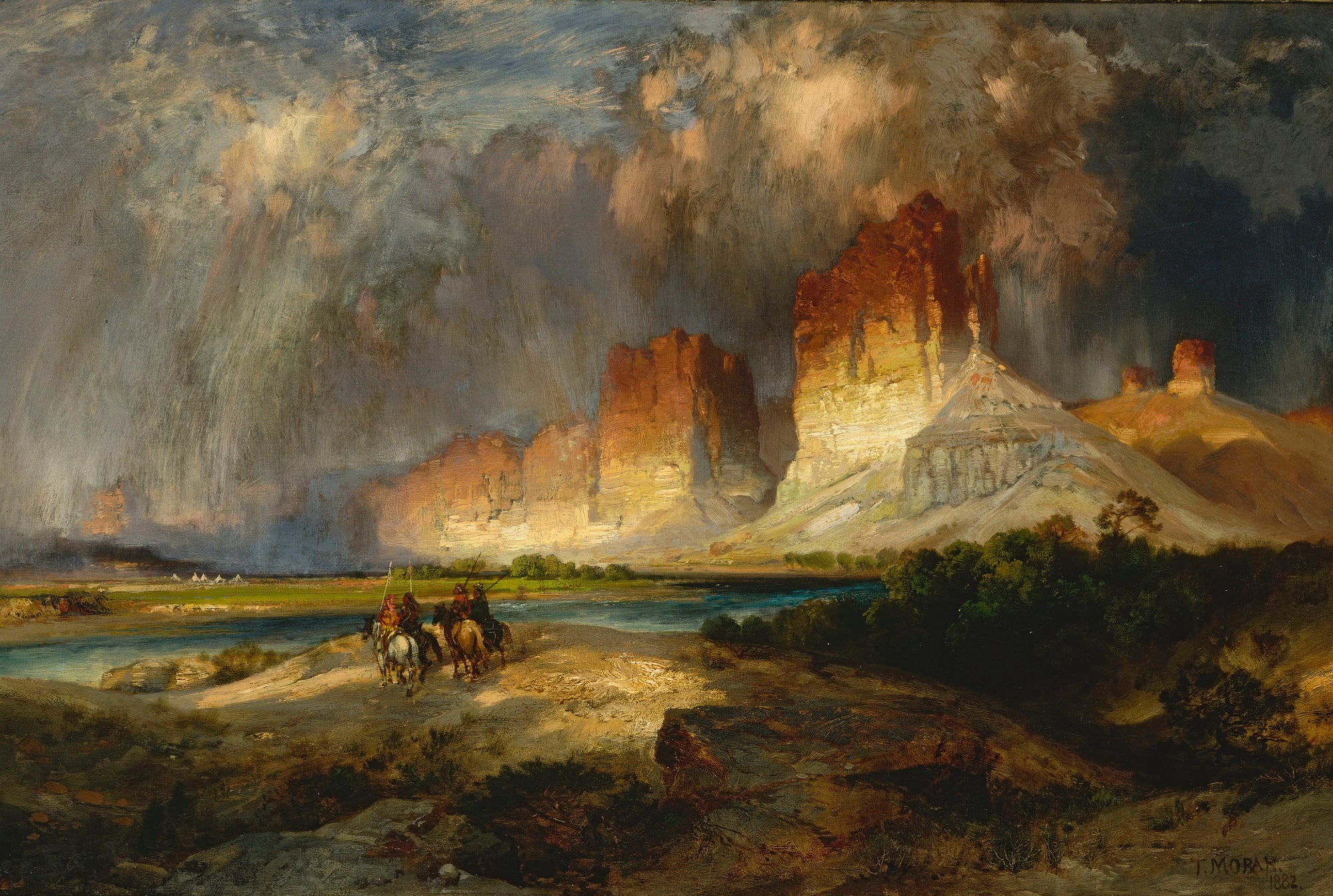 Falaises du haut Colorado, territoire du Wyoming - Thomas Moran