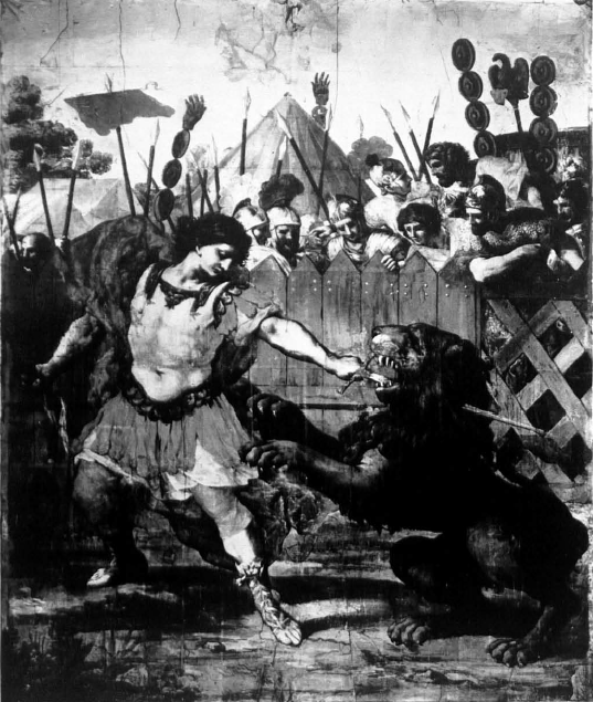 Constantin tuant le lion - Pietro da Cortona