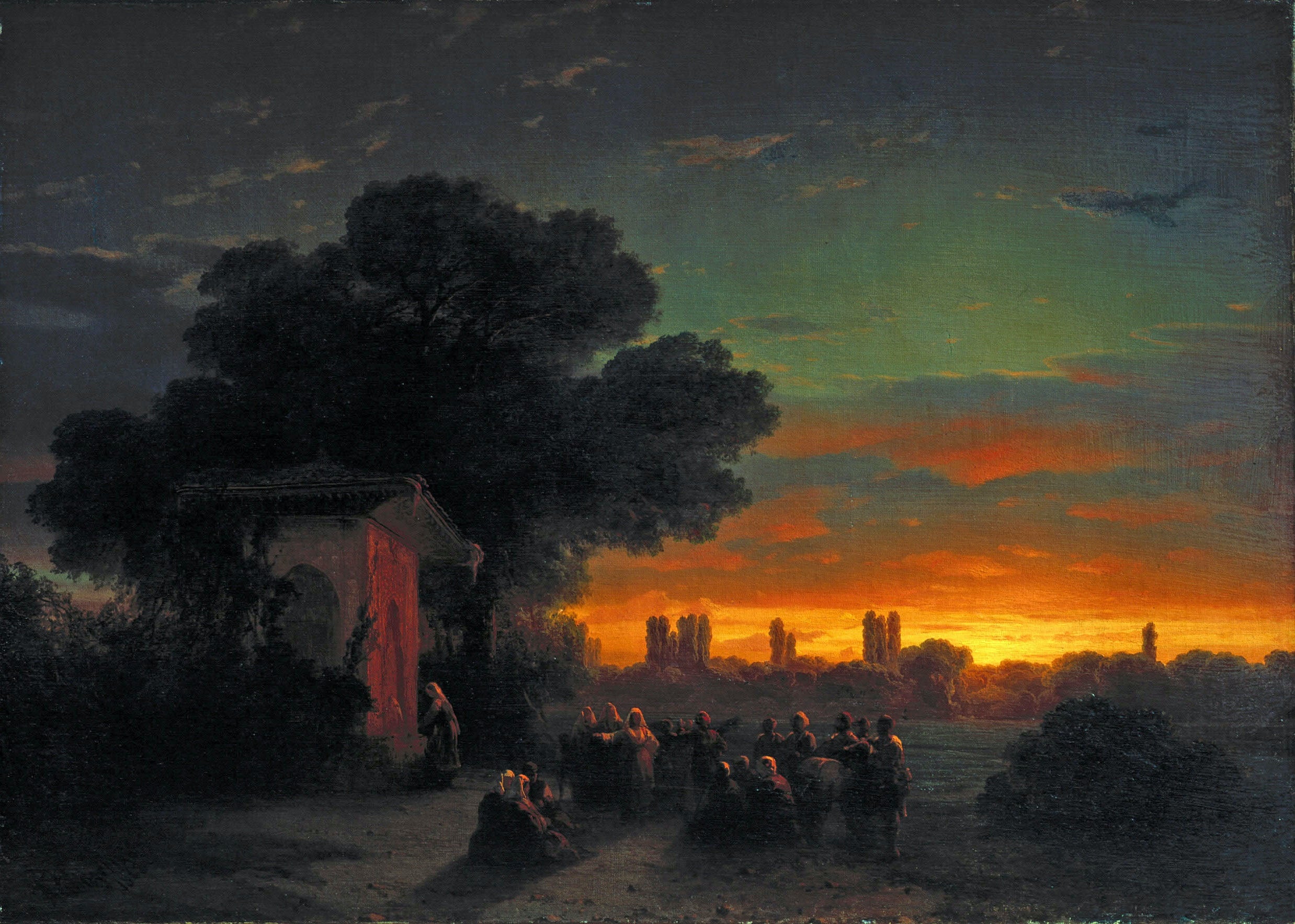 Voir en Crimée au coucher du soleil - Ivan Aïvazovski