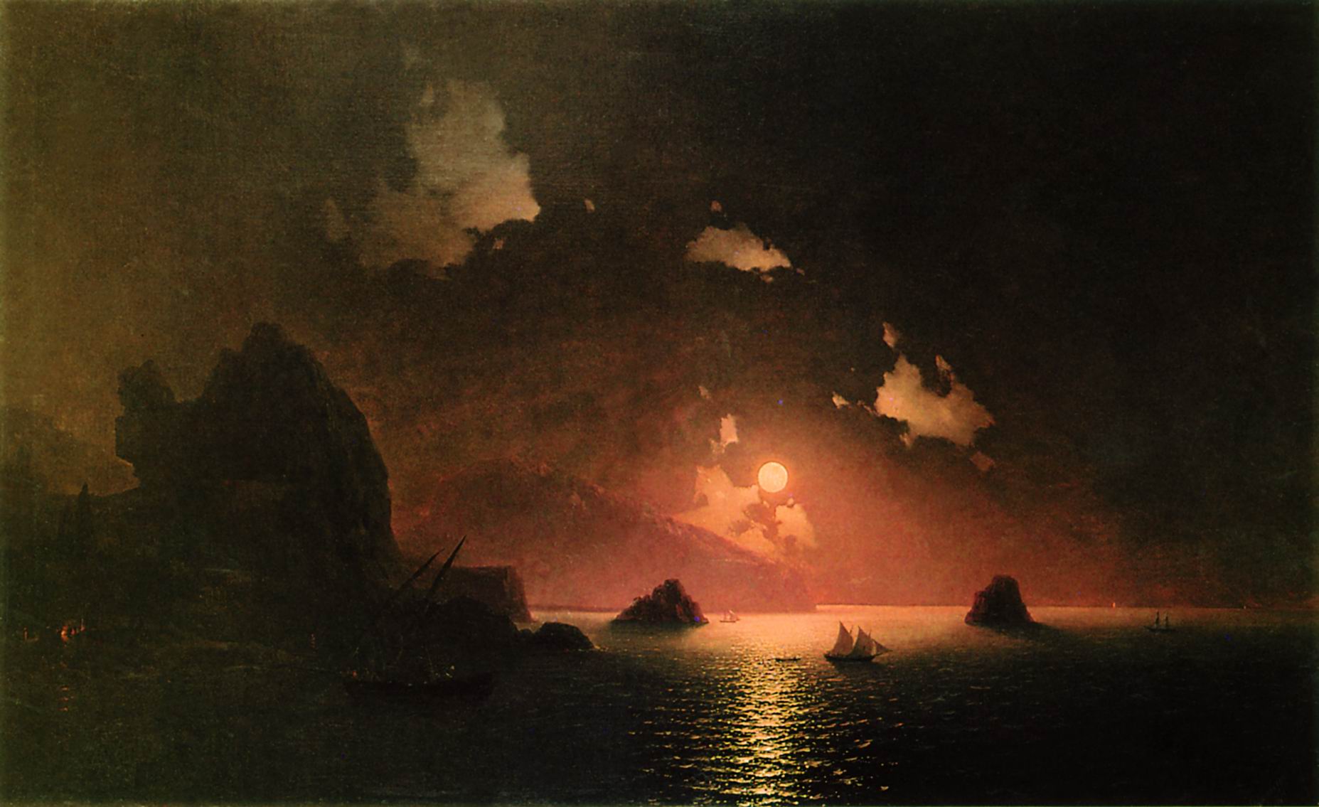Gurzuf la nuit - Ivan Aïvazovski