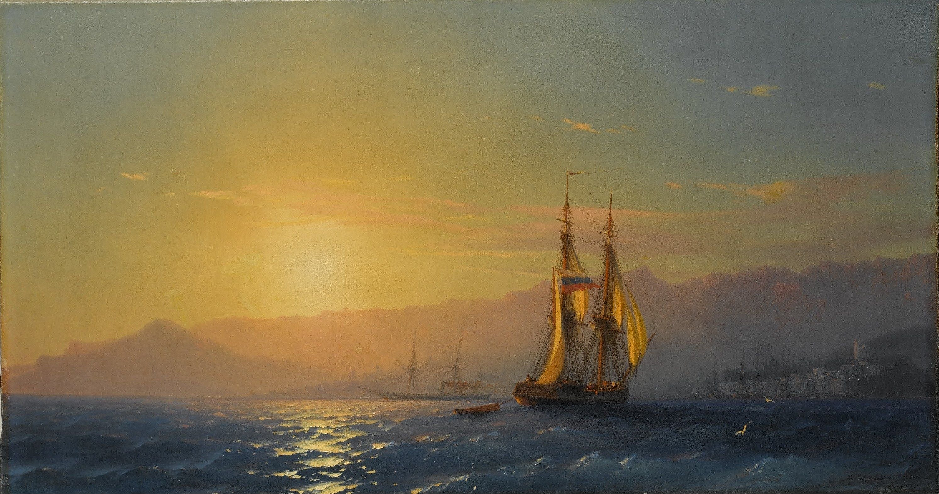 Coucher de soleil en mer - Ivan Aïvazovski