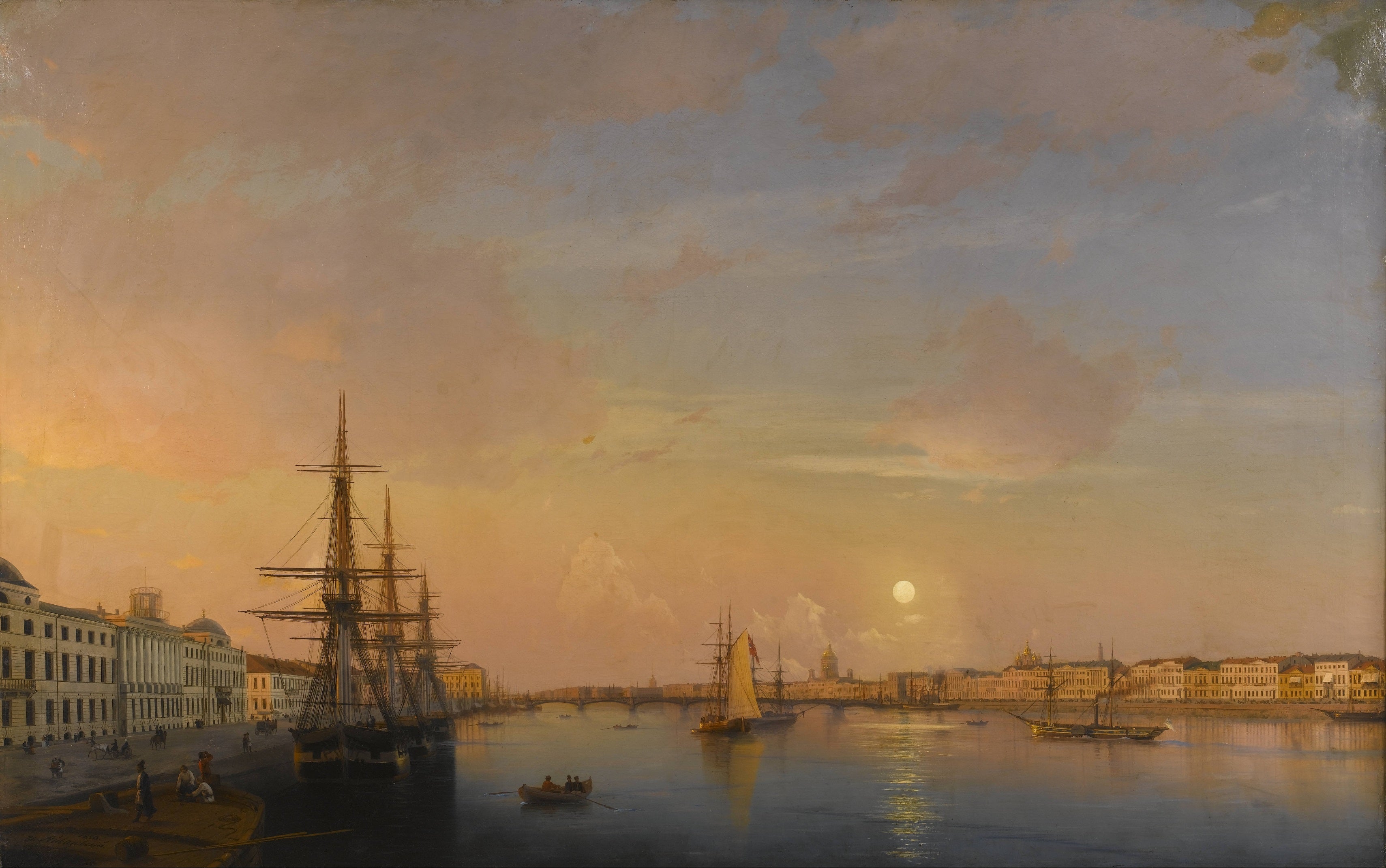 Saint-Pétersbourg - Galion sur les quais - Ivan Aïvazovski