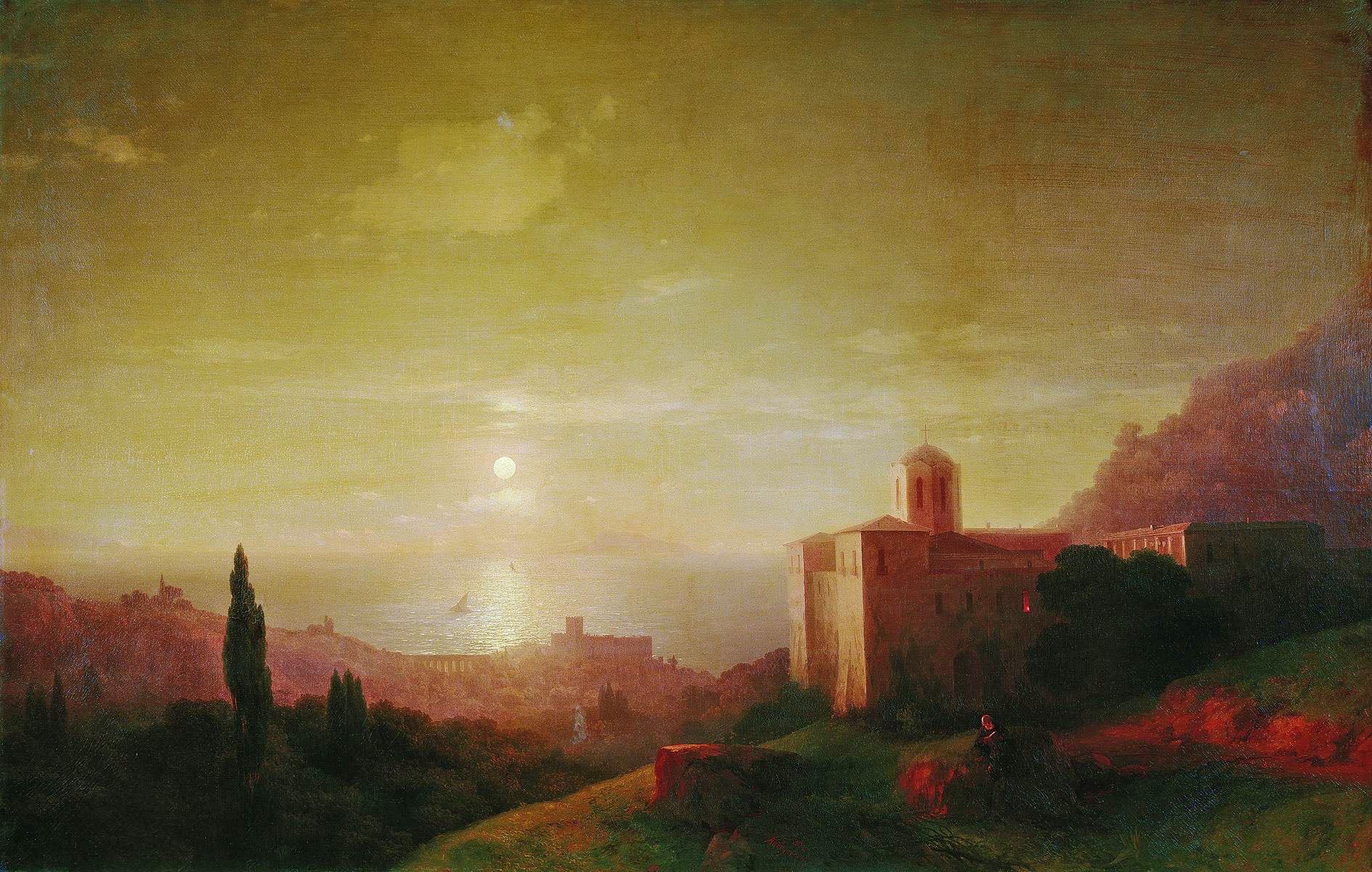 Nuit au clair de lune au bord de la mer en Crimée - Ivan Aïvazovski