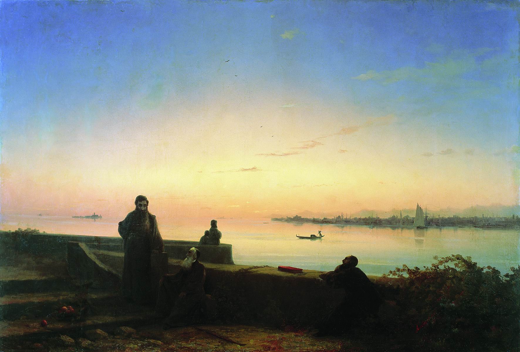 Les Pères Mekhitaristes sur l'île de Lazare, Venise - Ivan Aïvazovski
