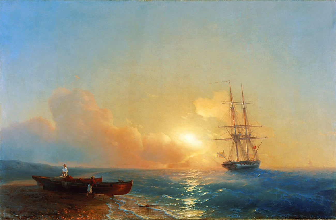 Pêcheurs sur la plage - Ivan Aïvazovski