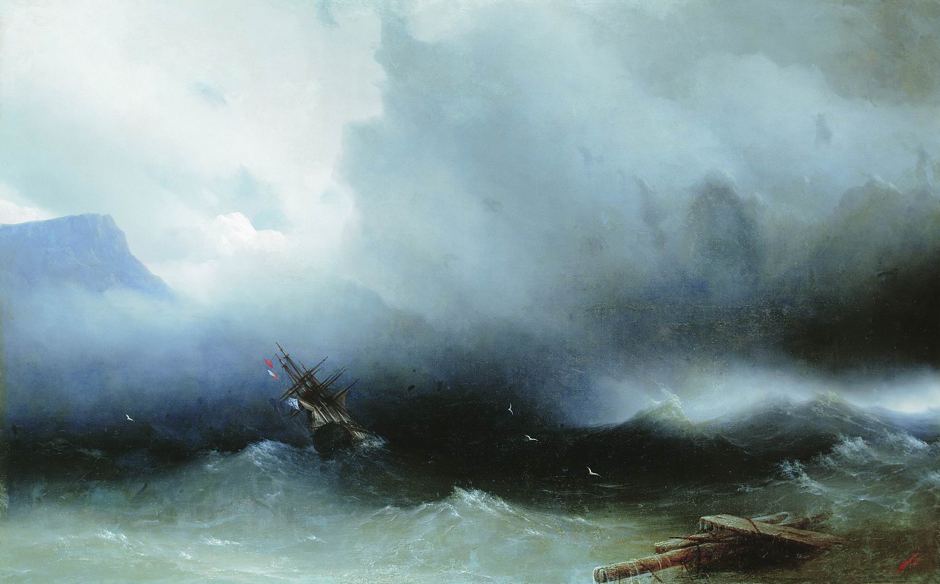 La tempête en mer - Ivan Aïvazovski