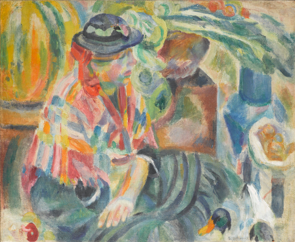 Reproduction du tableau « Femme au marché (Portugal) - Robert Delaunay » par Alpha Reproduction en peinture à l’huile