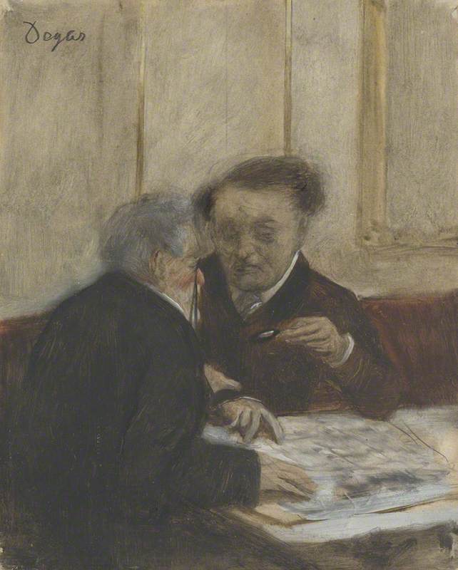 Reproduction du tableau « Au Café Châteaudun - Edgar Degas » par Alpha Reproduction en peinture à l’huile
