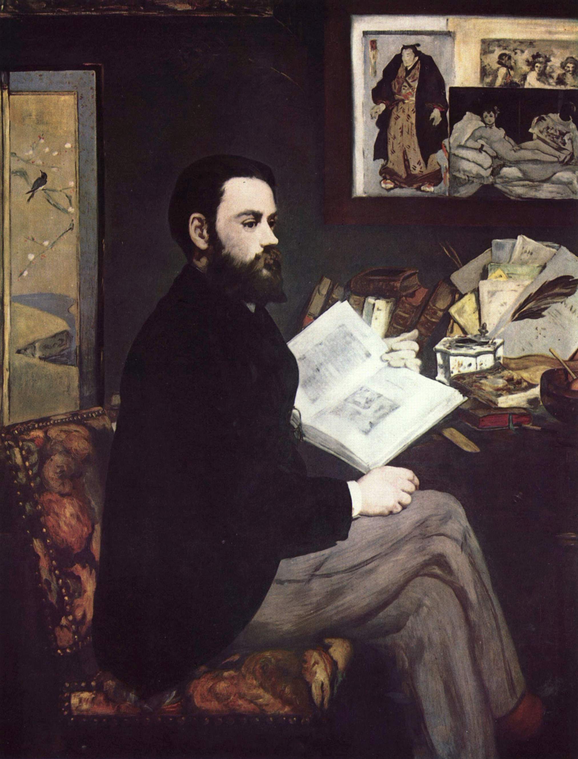 Reproduction du tableau « Émile Zola - Édouard Manet » par Alpha Reproduction en peinture à l’huile