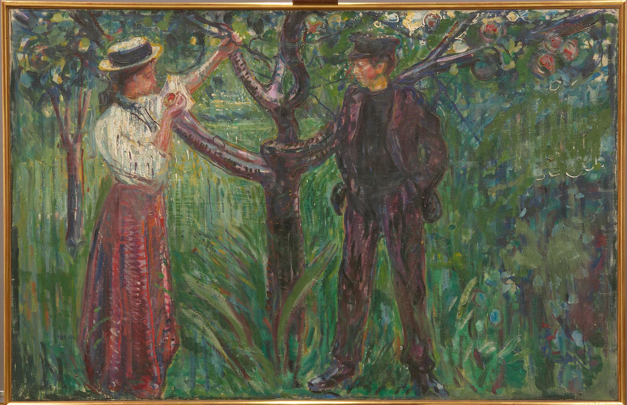 Reproduction du tableau « Adam et Ève - Edvard Munch » par Alpha Reproduction en peinture à l’huile