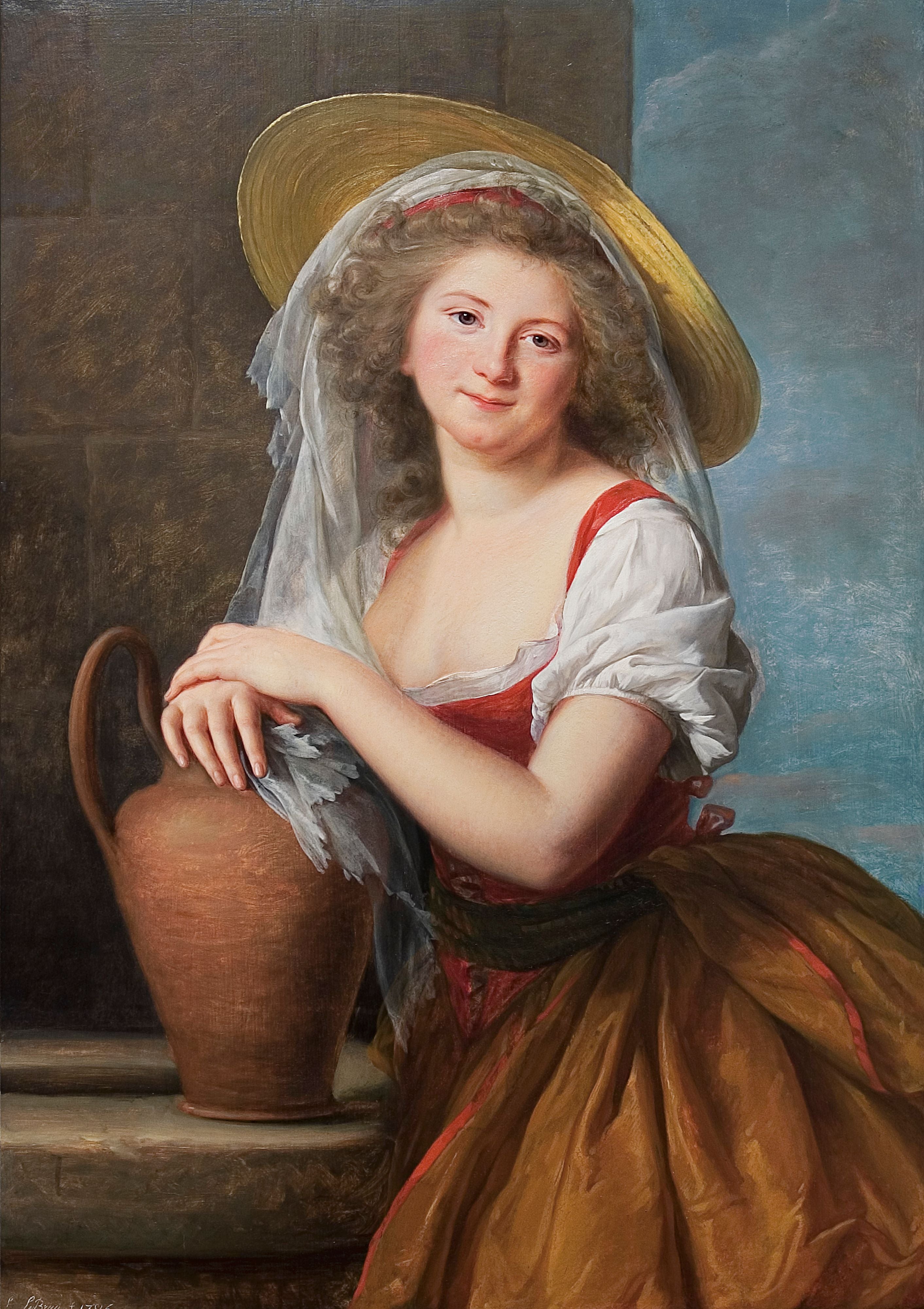 Portrait de Marguerite Baudard de Saint James, marquise de Puységur, en laitière - Élisabeth Vigée Le Brun
