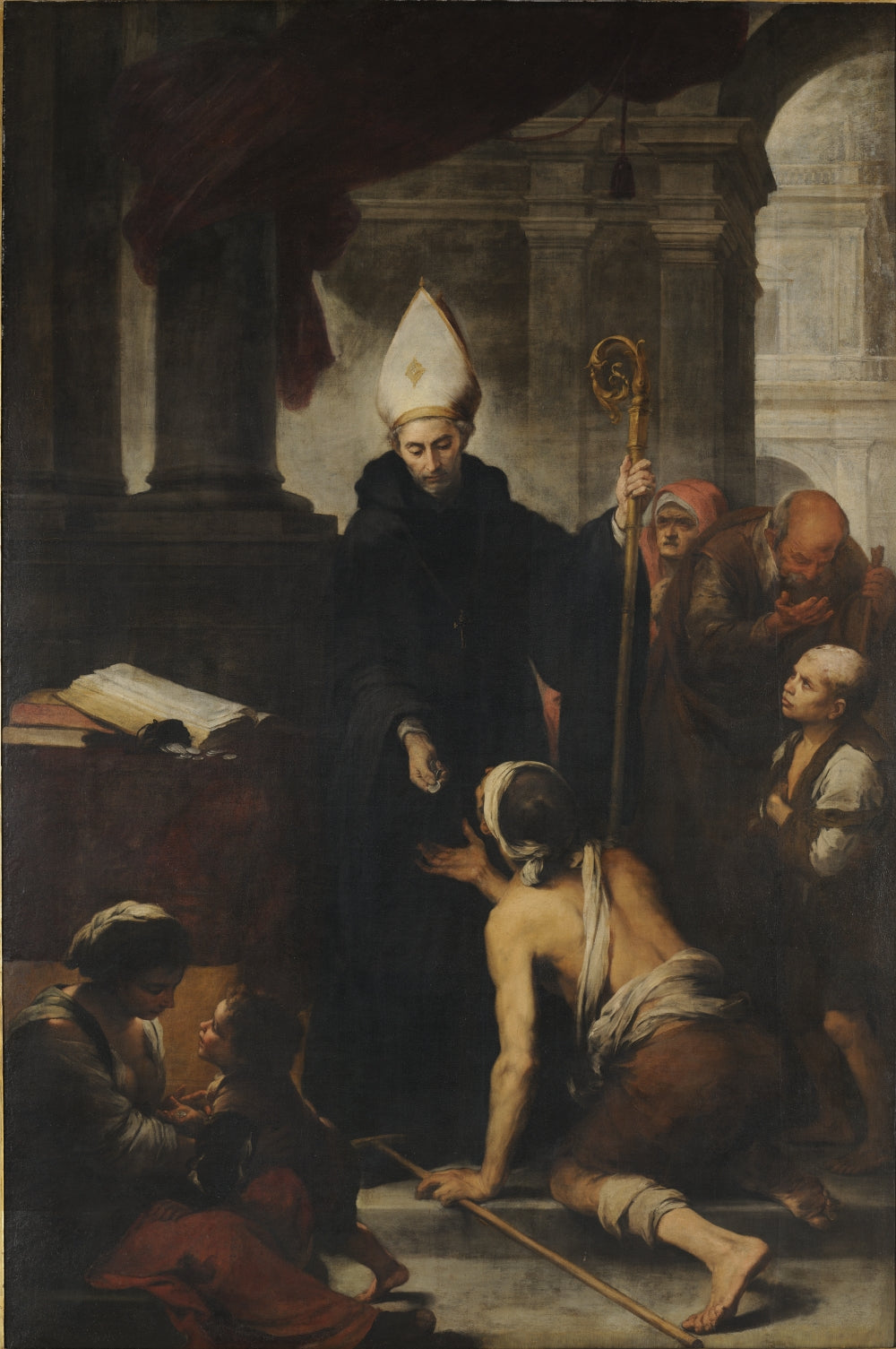 Saint Thomas de Villanueva faisant l'aumône aux pauvres - Bartolomé Esteban Murillo