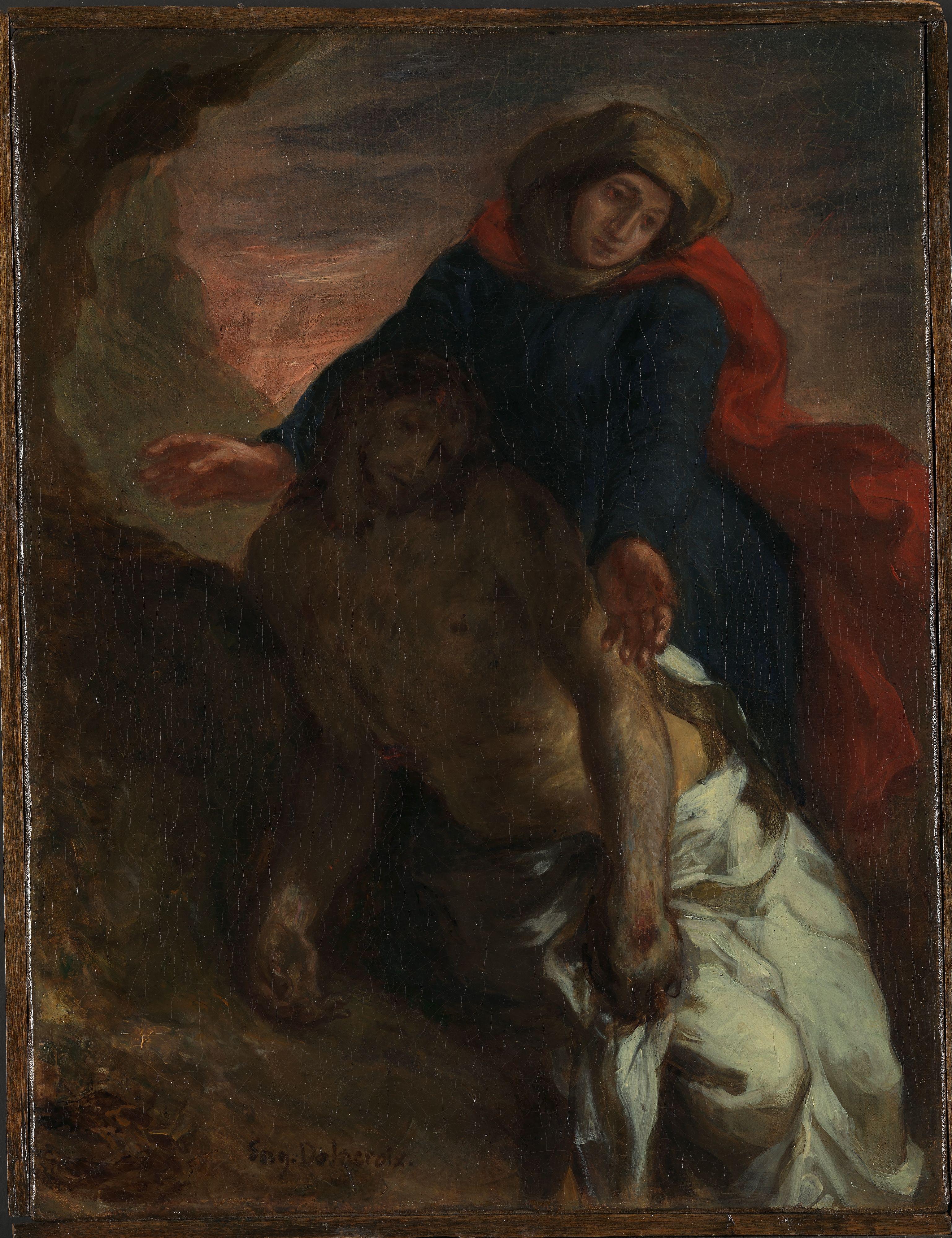Reproduction du tableau « Pietà - Eugène Delacroix » par Alpha Reproduction en peinture à l’huile