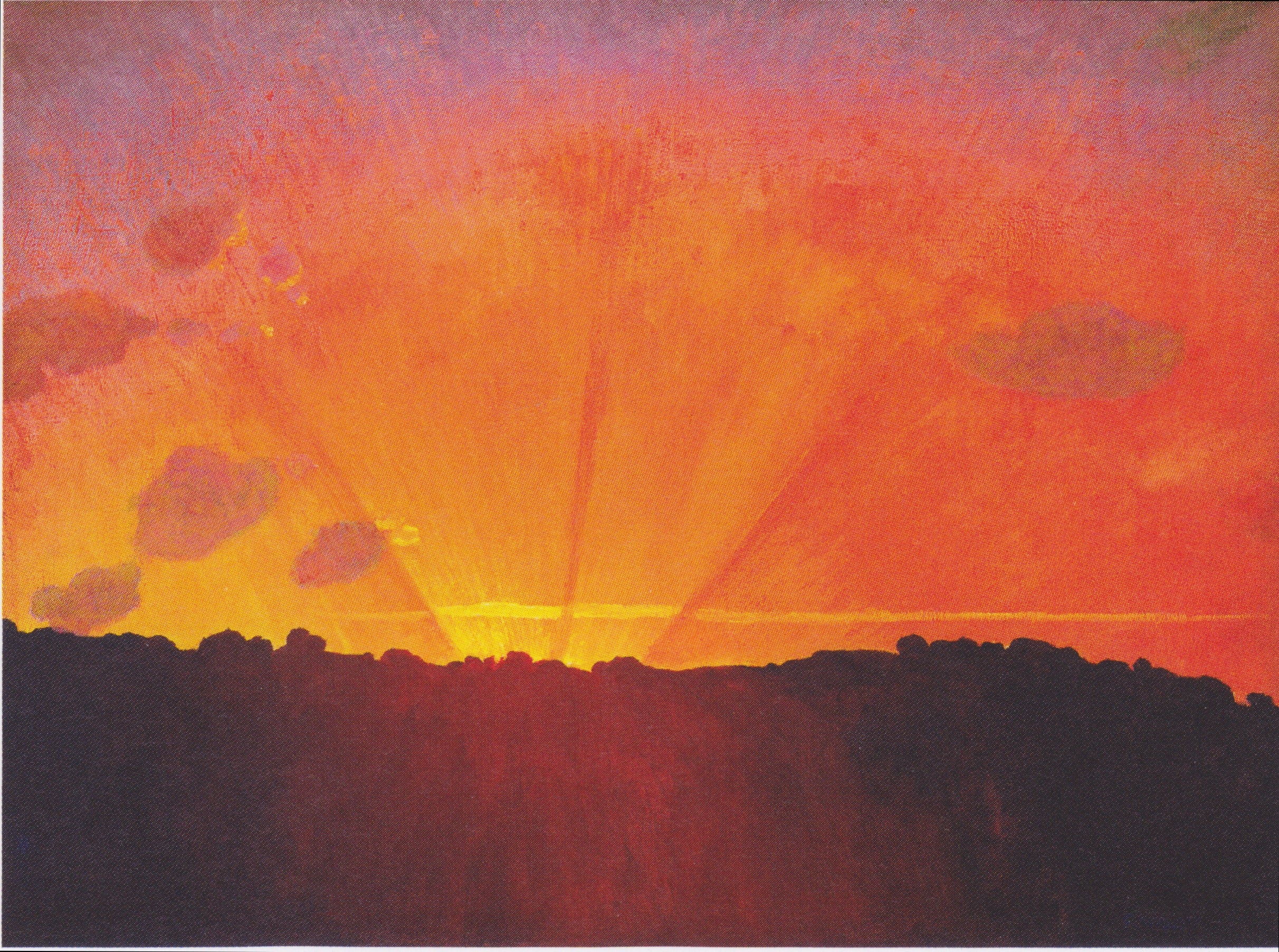 Coucher de soleil, ciel orange - Félix Vallotton