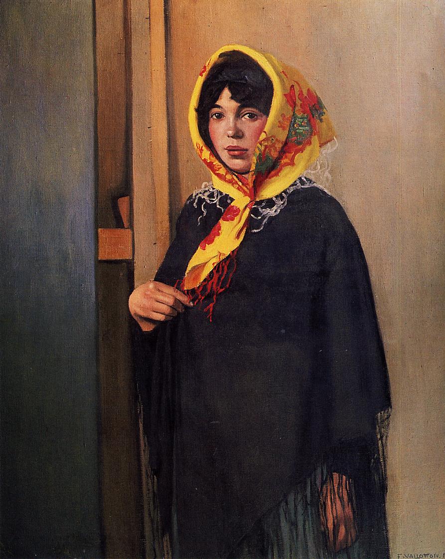 Jeune femme au foulard jaune - Félix Vallotton