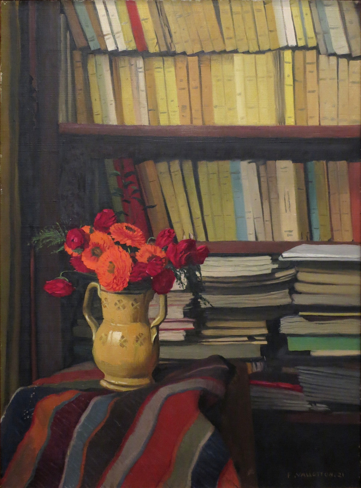 La Bibliothèque (nature morte) - Félix Vallotton